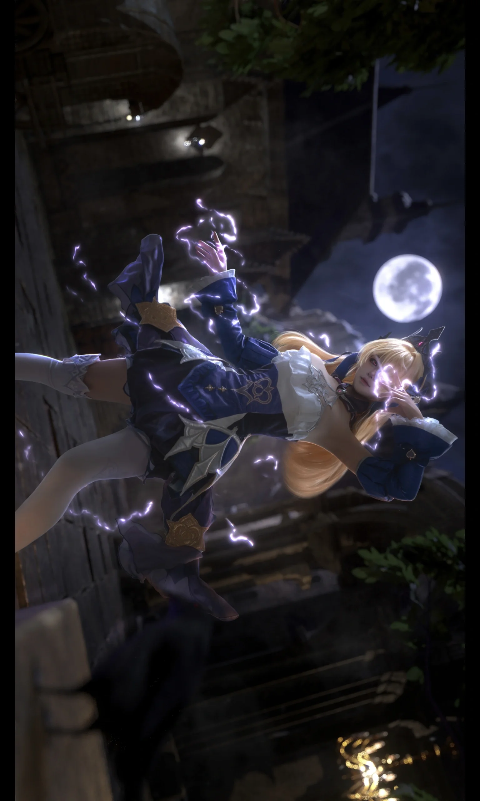 【菲谢尔cos】满月与紫电，皇女的夜巡时刻