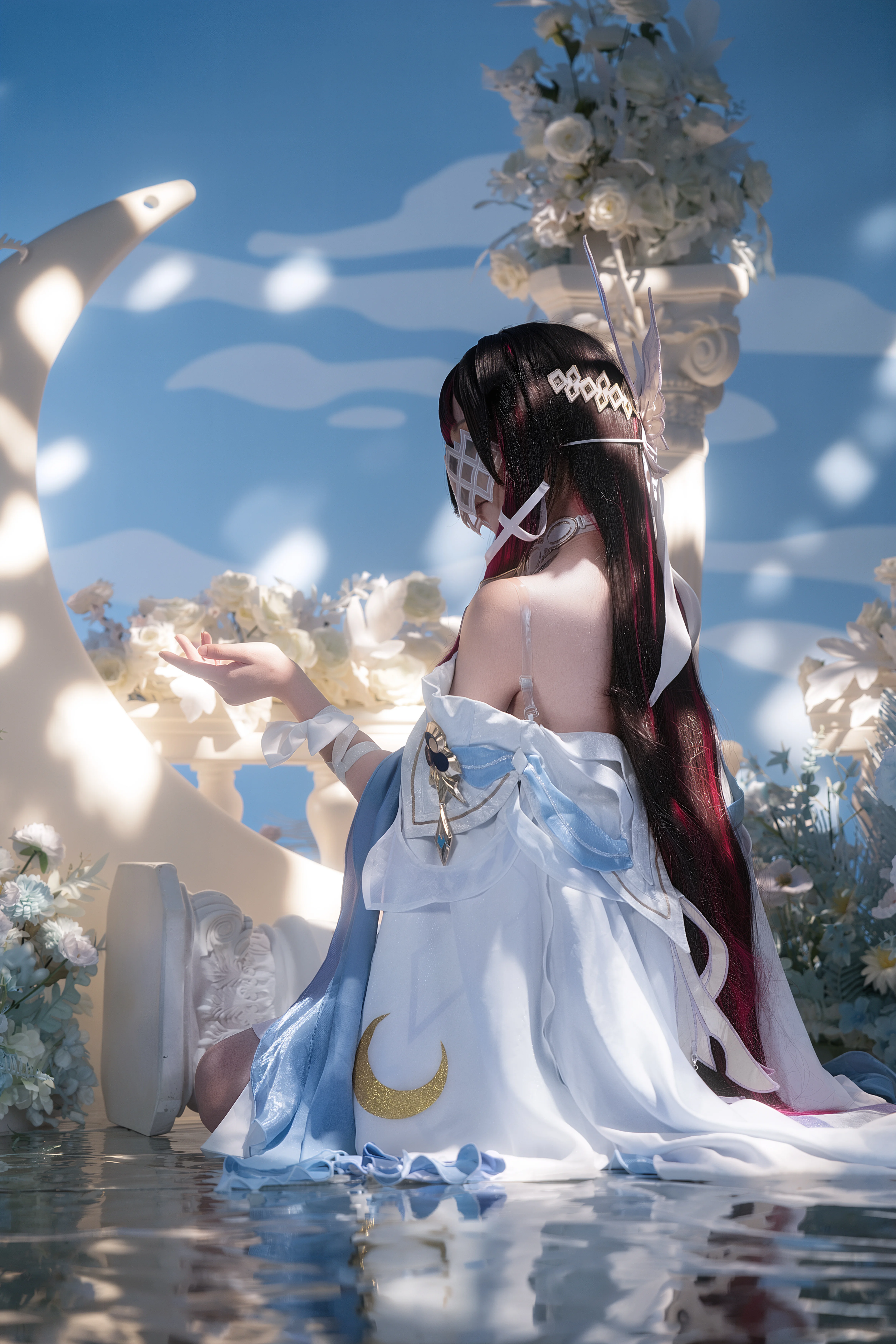 【哥伦比娅cos】原神少女与月光同行的静谧摄影 - 第 4 张