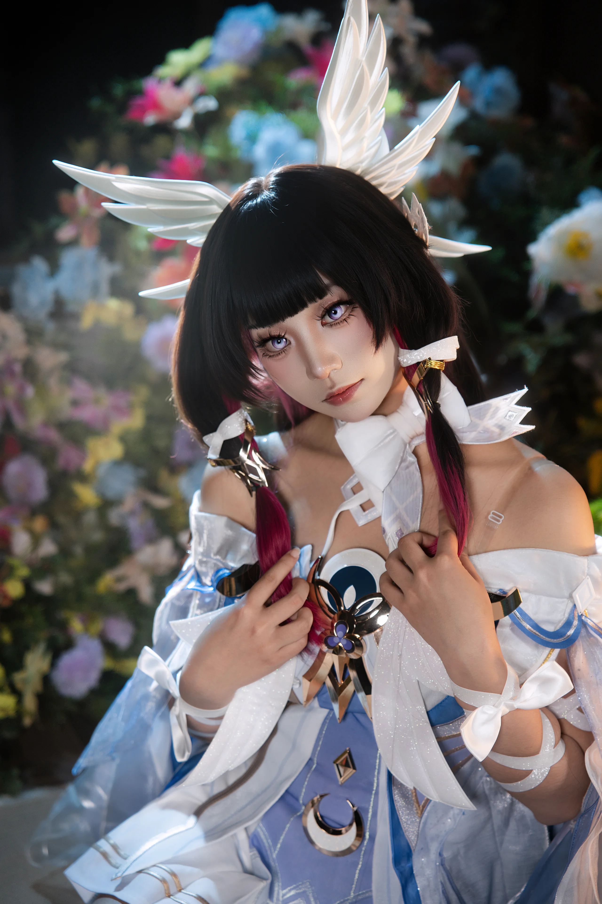 哥伦比娅cos 原神，浅紫眼眸里的星辰与月 - 第 1 张