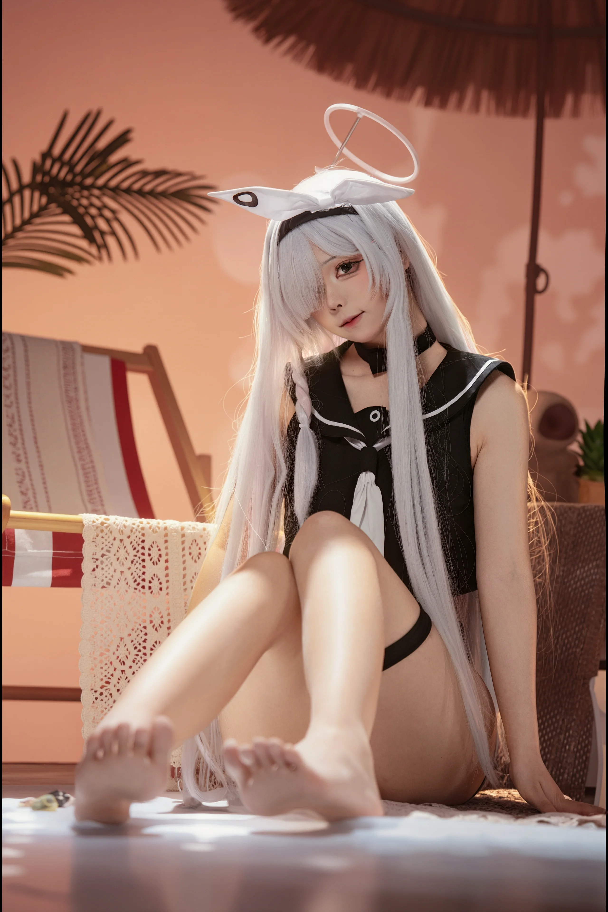 【普拉娜cos】在碧蓝档案的夏日沙滩上享受片刻宁静 - 第 2 张