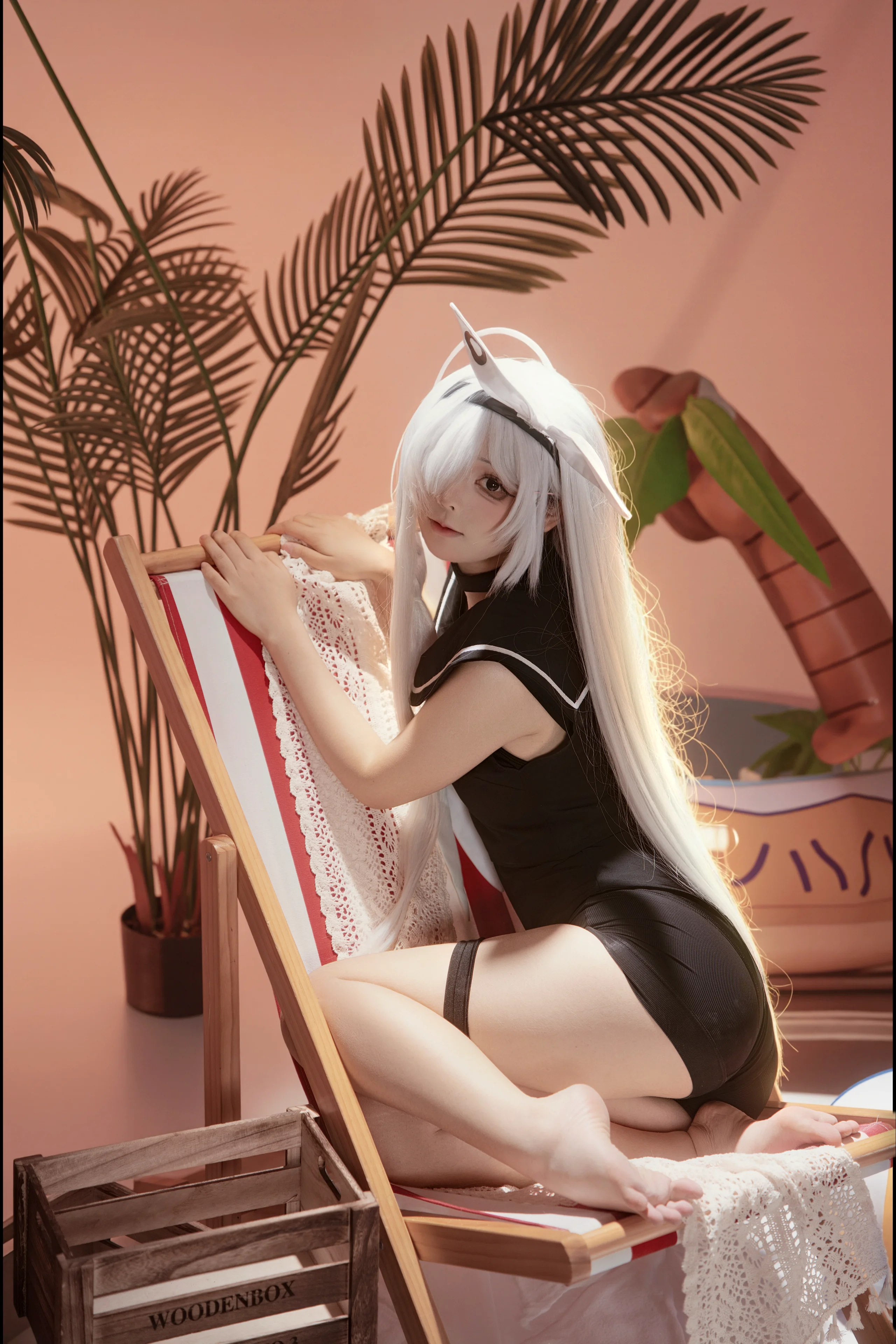 【普拉娜cos】在碧蓝档案的夏日沙滩上享受片刻宁静 - 第 3 张