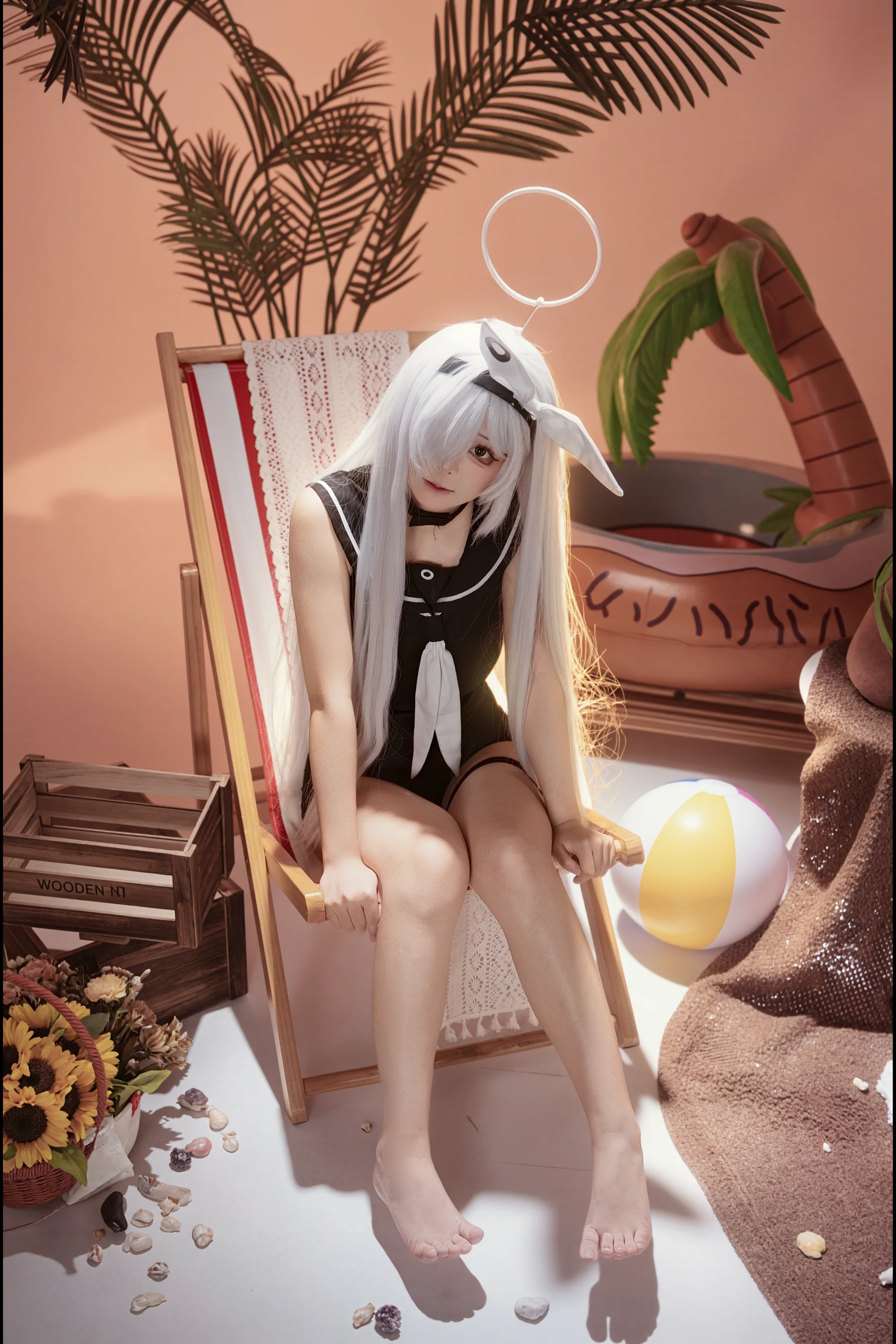 【普拉娜cos】在碧蓝档案的夏日沙滩上享受片刻宁静 - 第 5 张