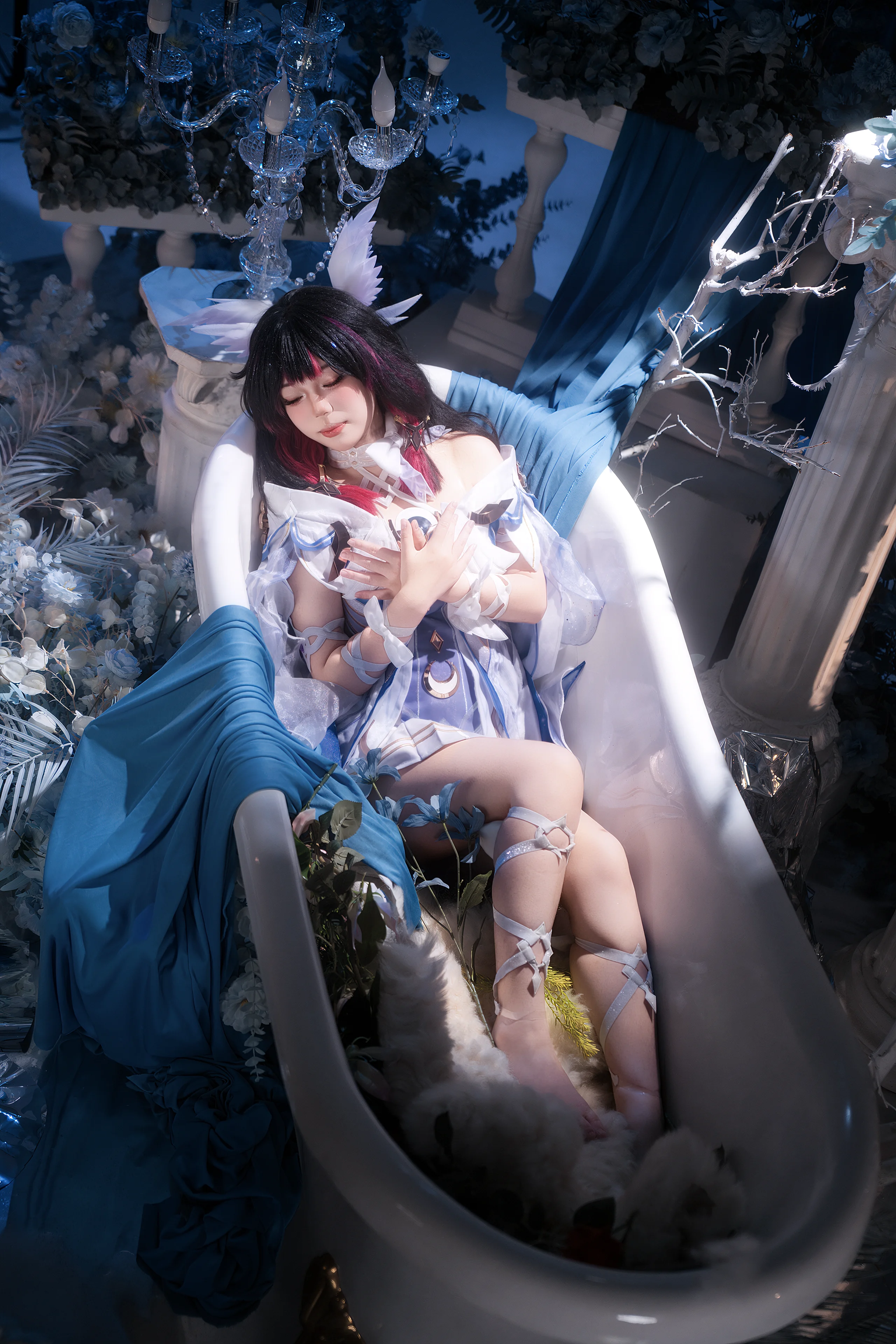【哥伦比娅cos】原神，蓝色浴缸里的静谧梦境 - 第 2 张