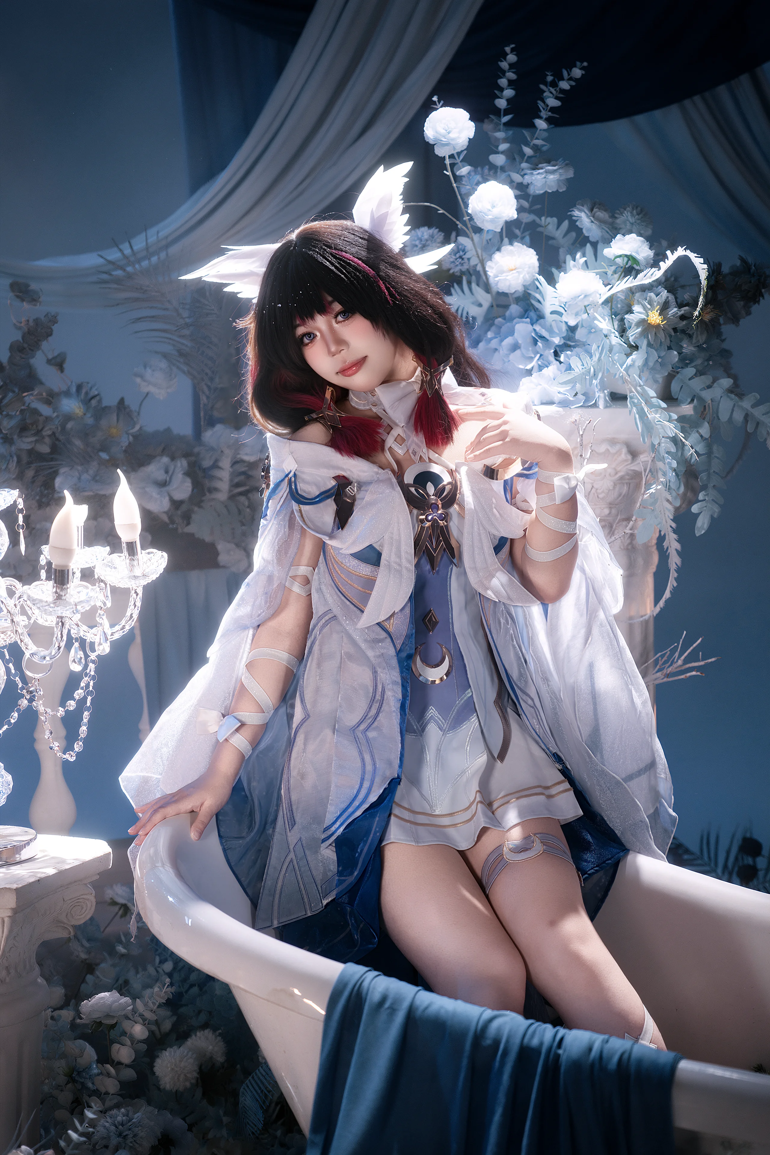 【哥伦比娅cos】原神，蓝色浴缸里的静谧梦境