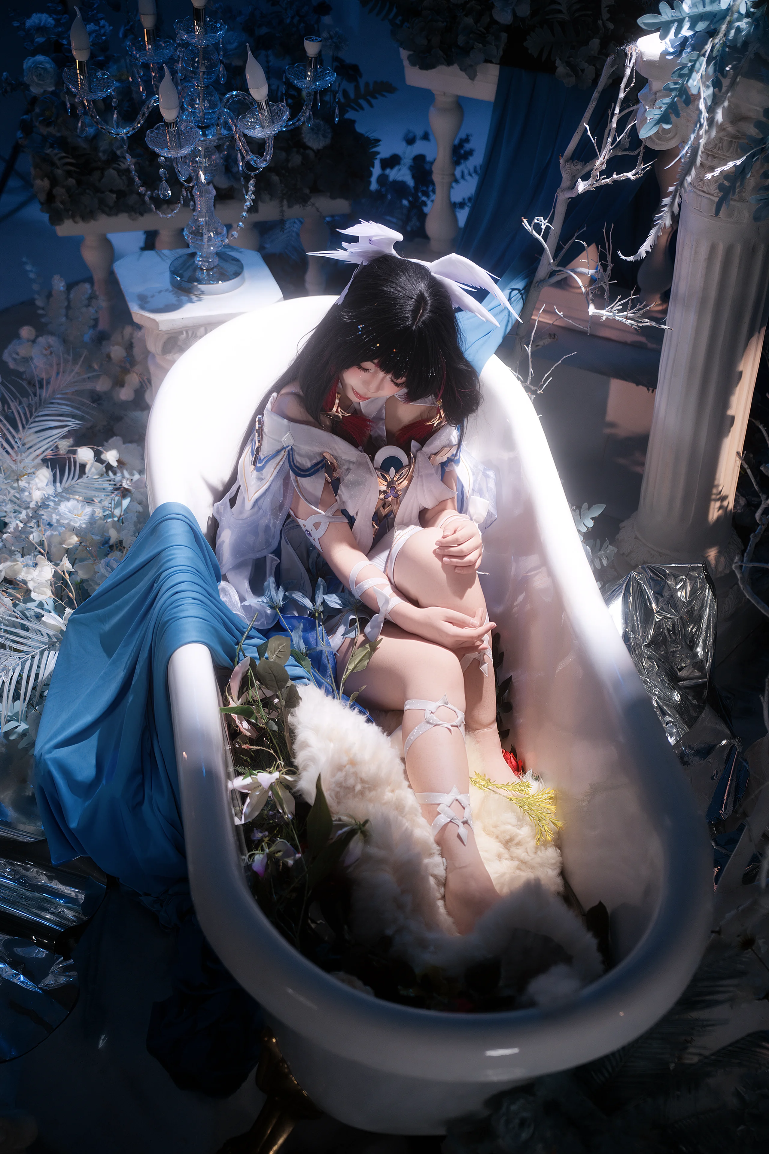 【哥伦比娅cos】原神伴月同眠，静谧浴缸氛围感写真 - 第 2 张