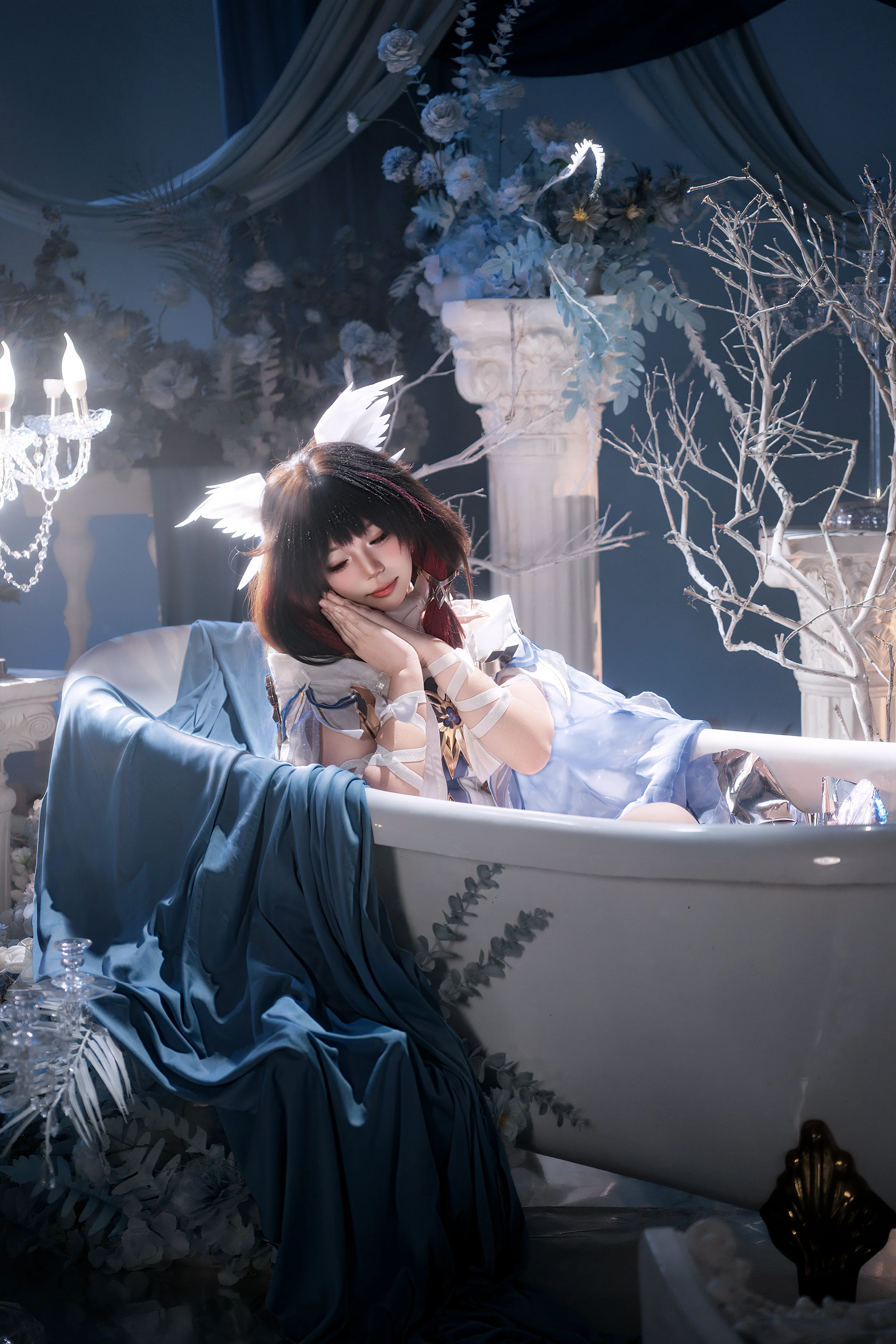 【哥伦比娅cos】原神伴月同眠，静谧浴缸氛围感写真 - 第 5 张