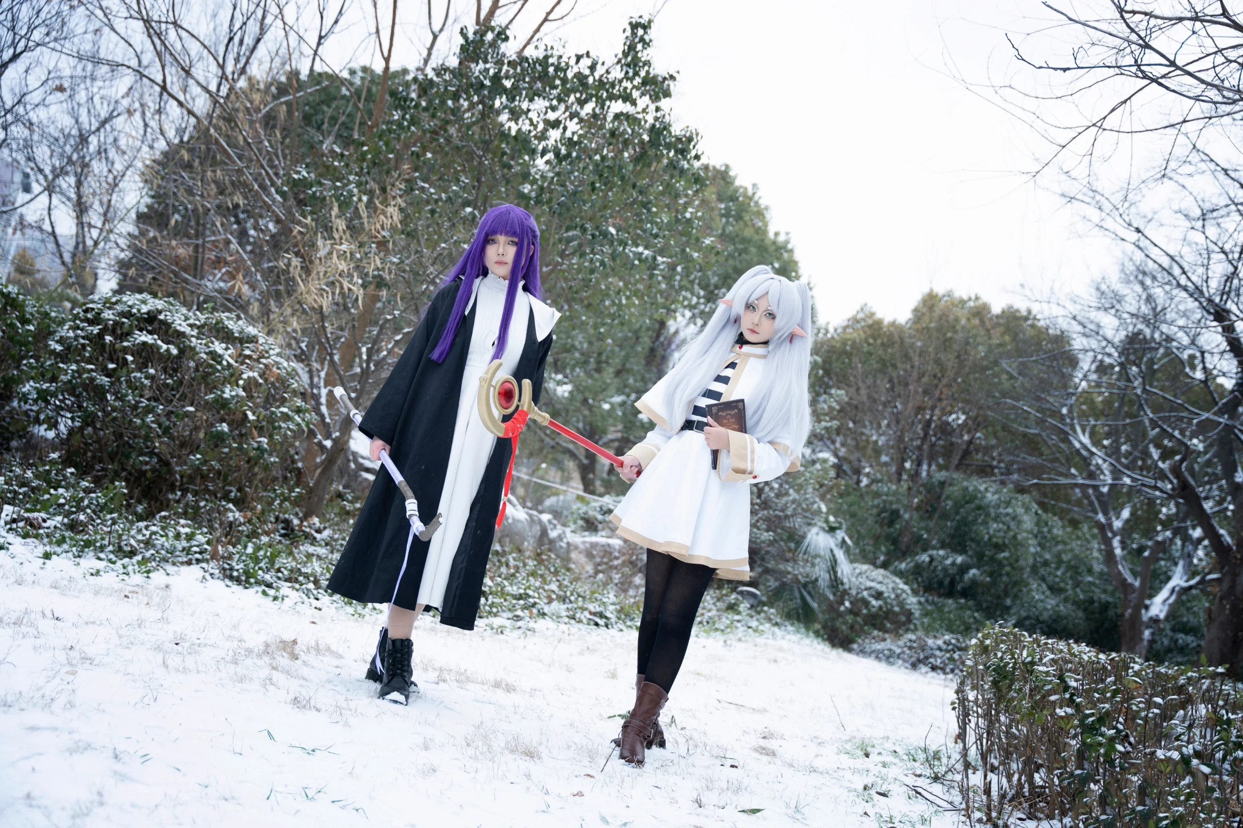 [Frieren Cosplay] Everyday Life of the Mages and the Winter Snowscape - Image 9