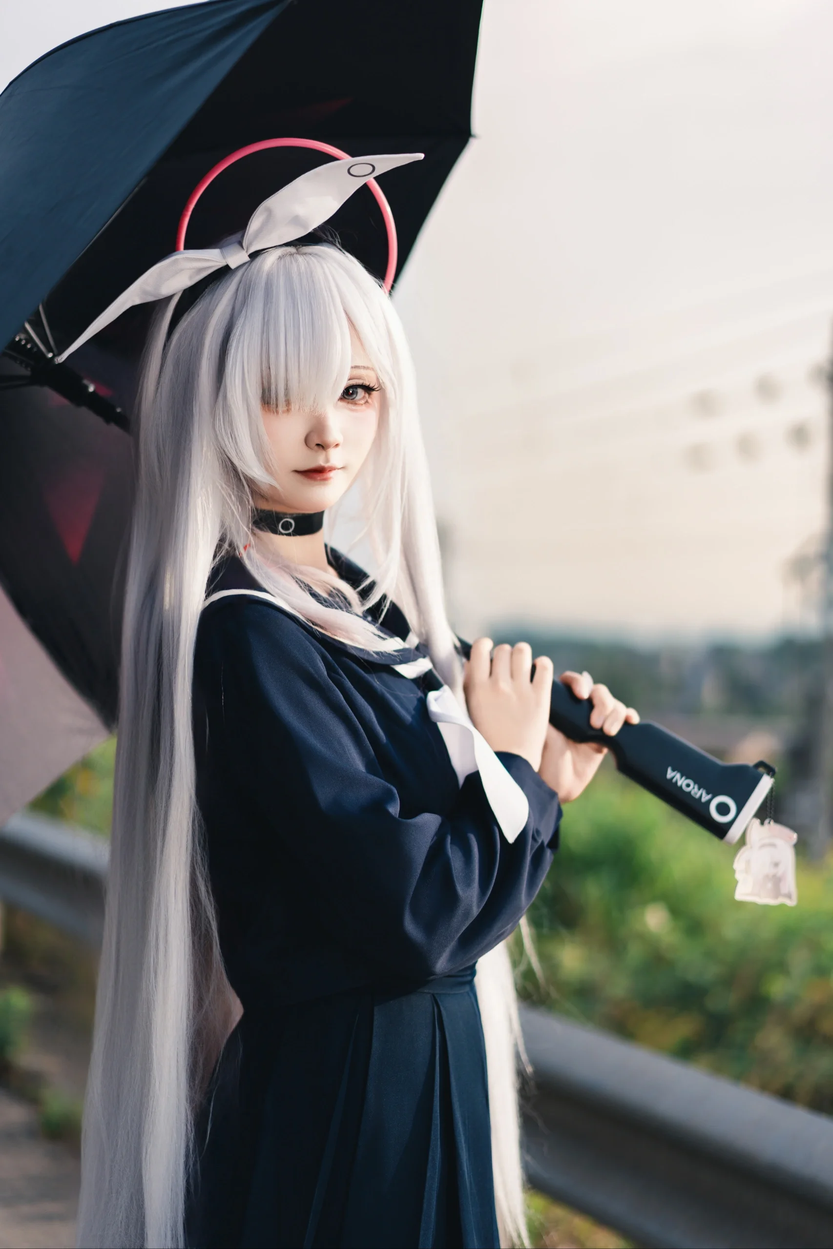【普拉娜cos】蔚蓝档案的静谧午后，撑着黑伞的少女