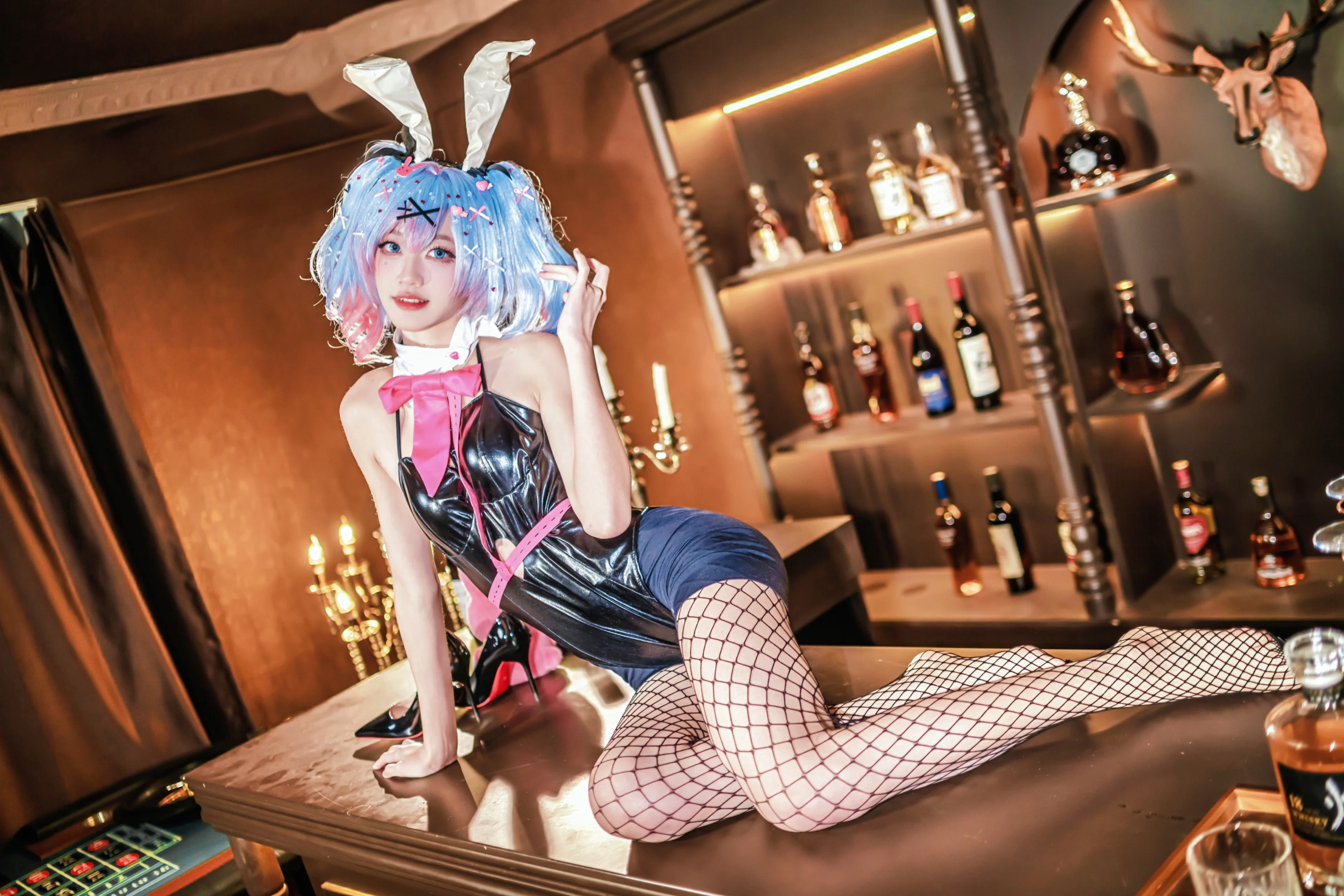 【初音未来cos】兔子洞里的夜晚，欢迎光临我的兔子酒店 - 第 4 张