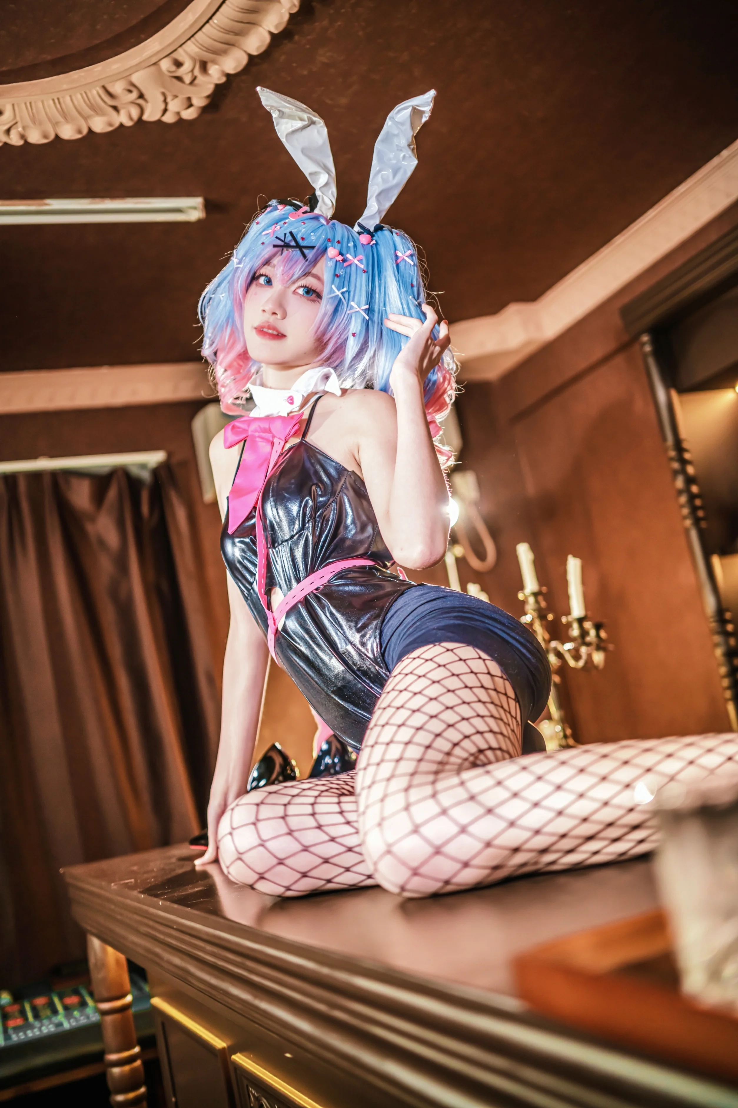 【初音未来cos】兔子洞里的夜晚，欢迎光临我的兔子酒店 - 第 6 张