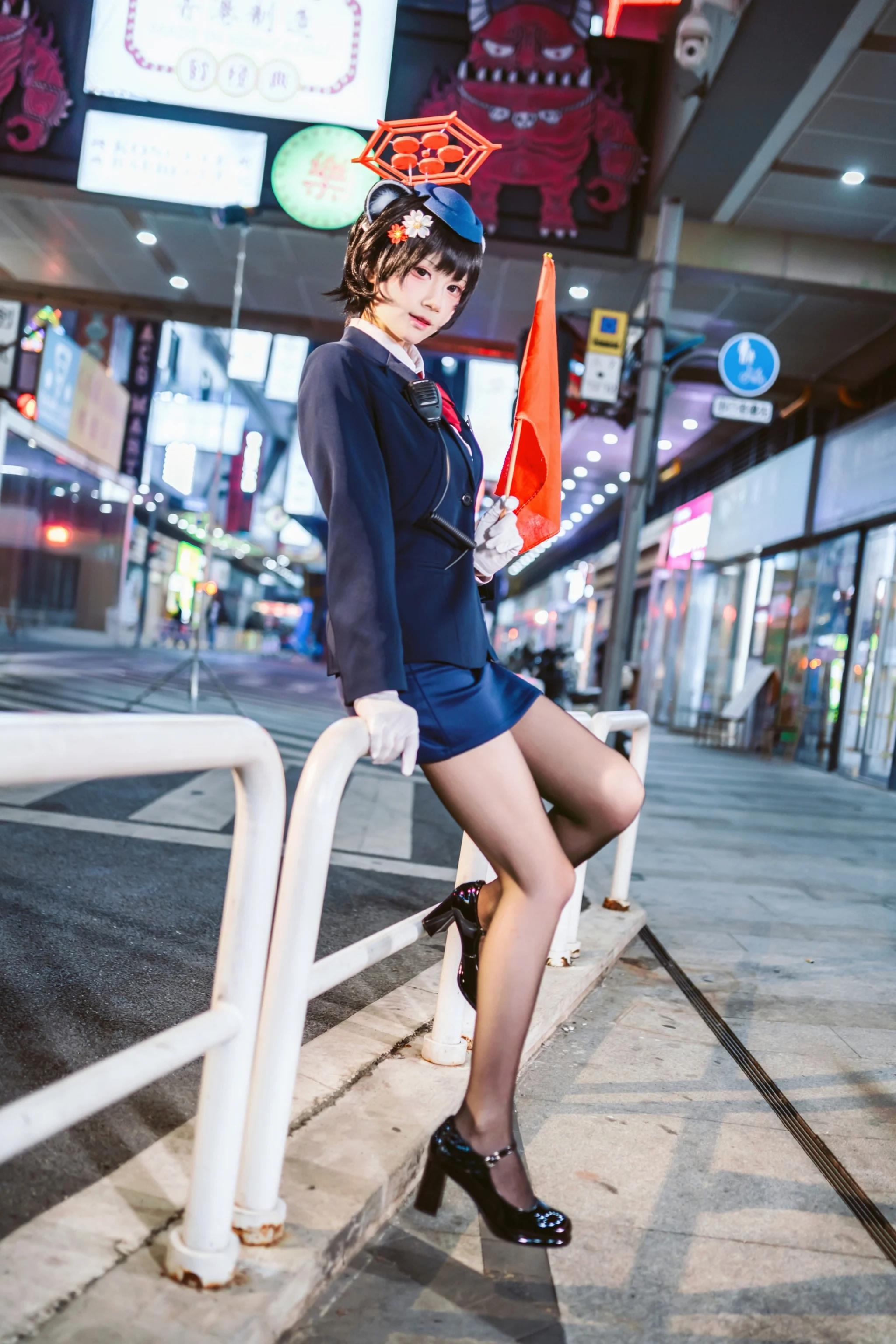 【春日椿cos】蔚蓝档案里的导游椿，深夜街头执勤记录 - 第 1 张