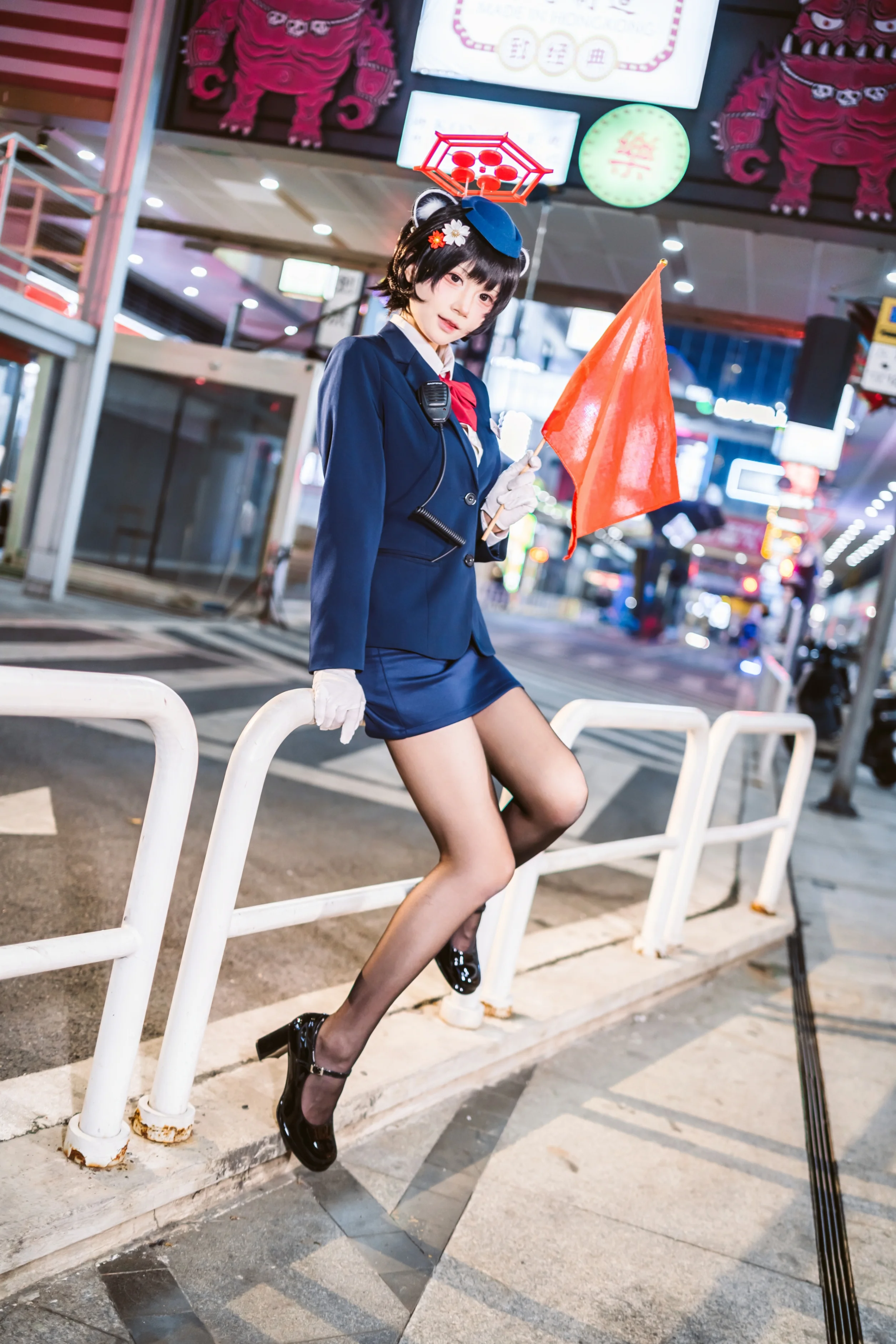 【春日椿cos】蔚蓝档案里的导游椿，深夜街头执勤记录 - 第 2 张