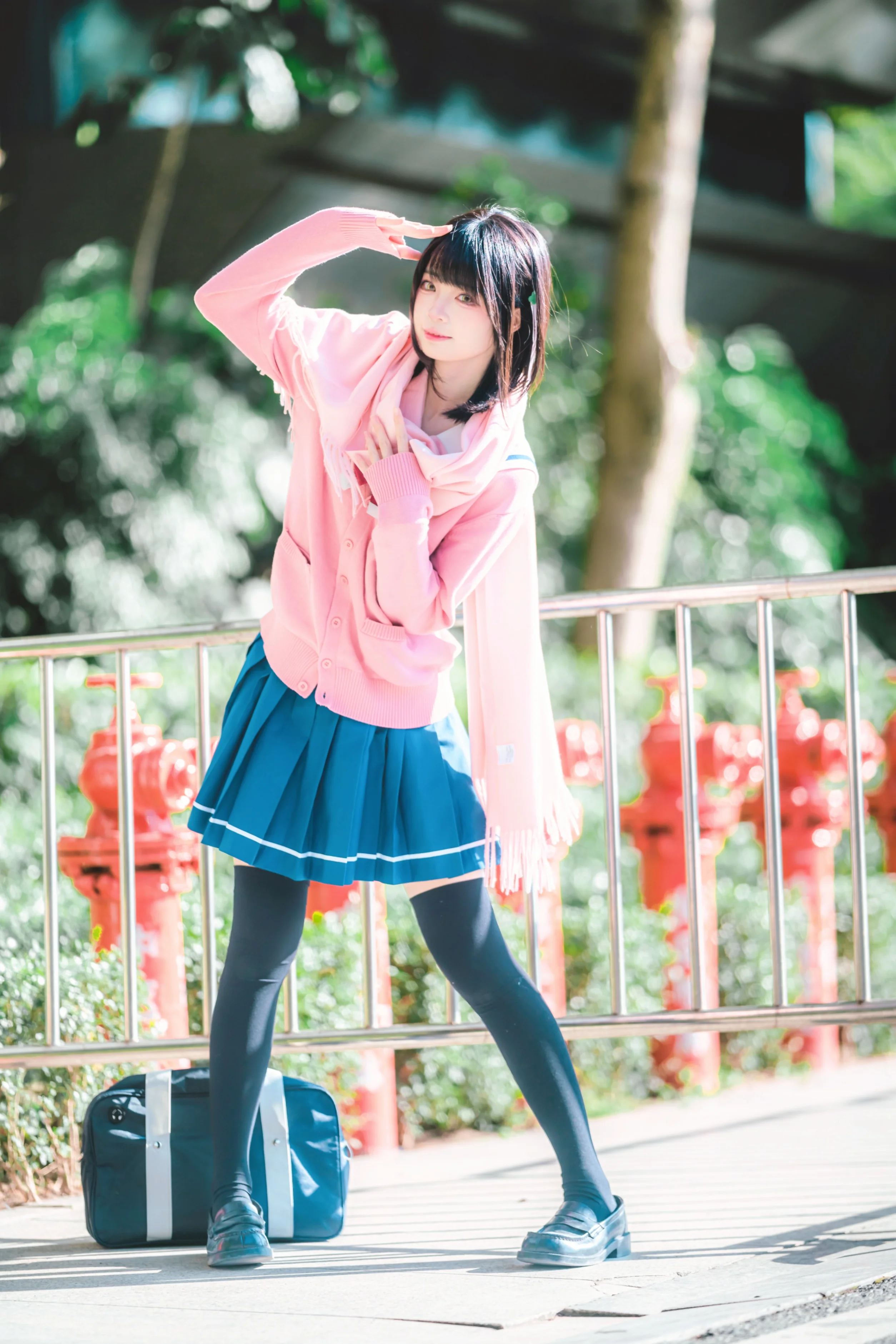 【花坂结衣cos】OneRoom里的日常少女，阳光下的JK校园感 - 第 6 张