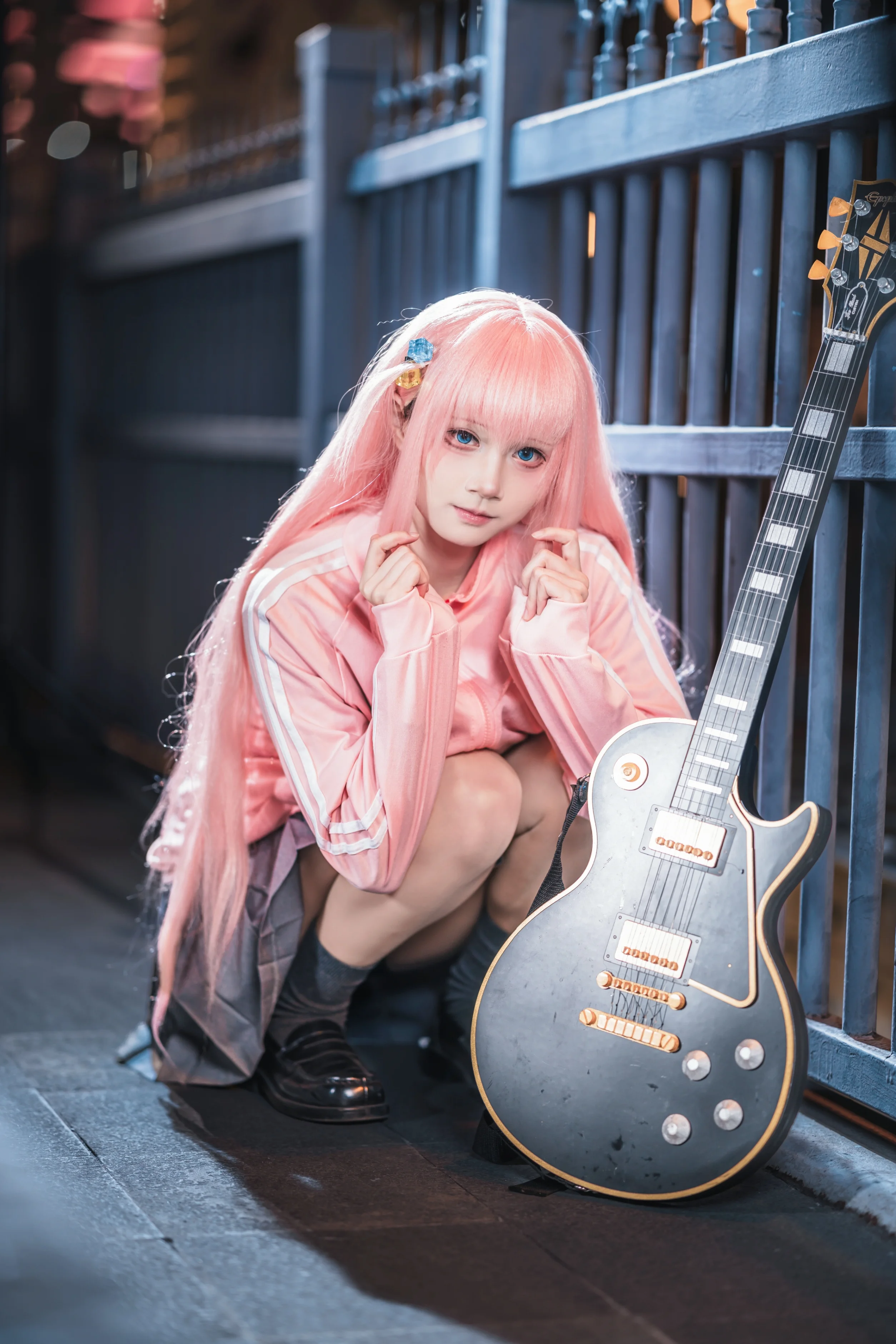 【后藤一里cos】孤独摇滚，夜色里的吉他少女 - 第 10 张