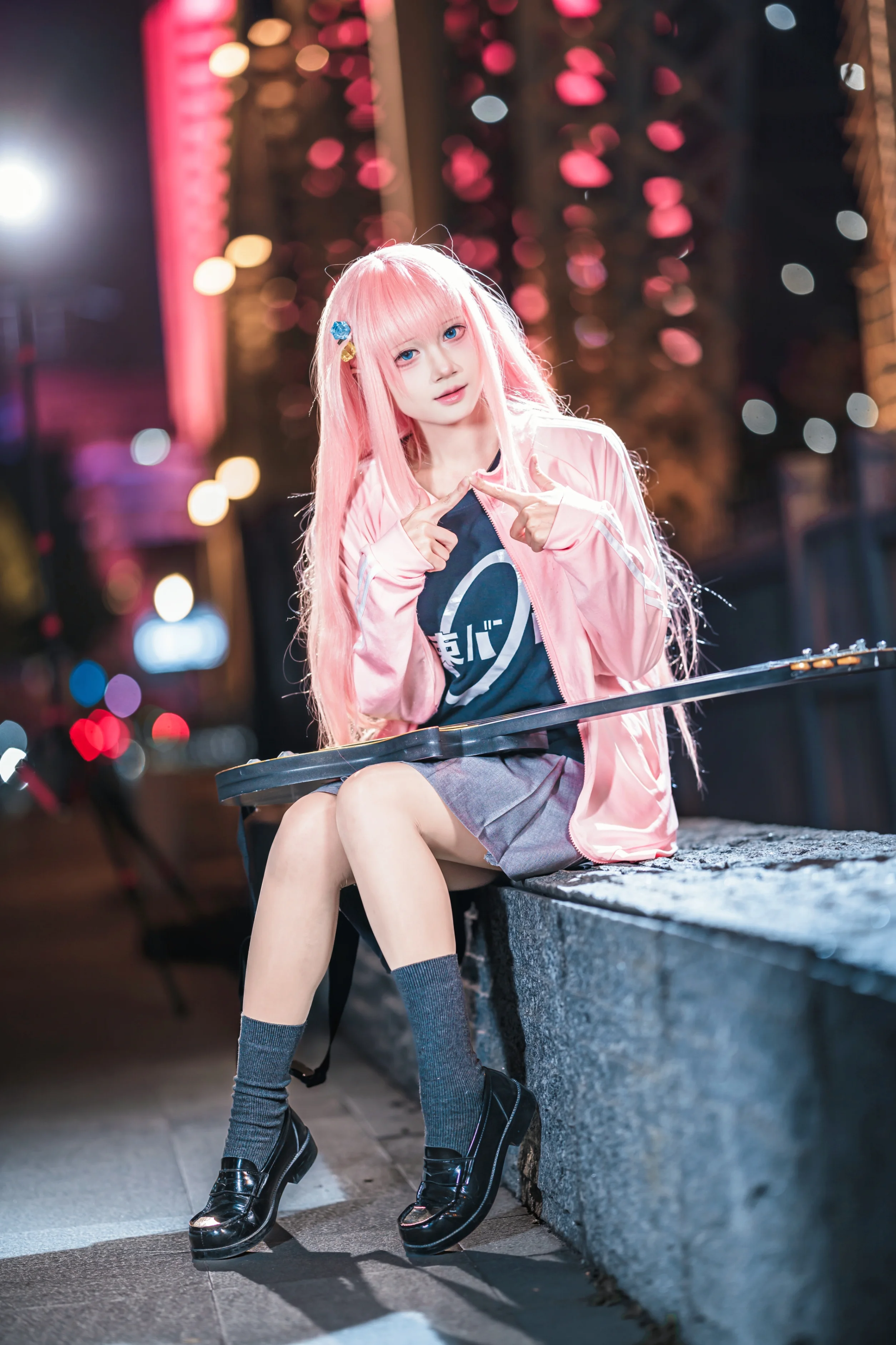 【后藤一里cos】孤独摇滚，夜色里的吉他少女 - 第 11 张