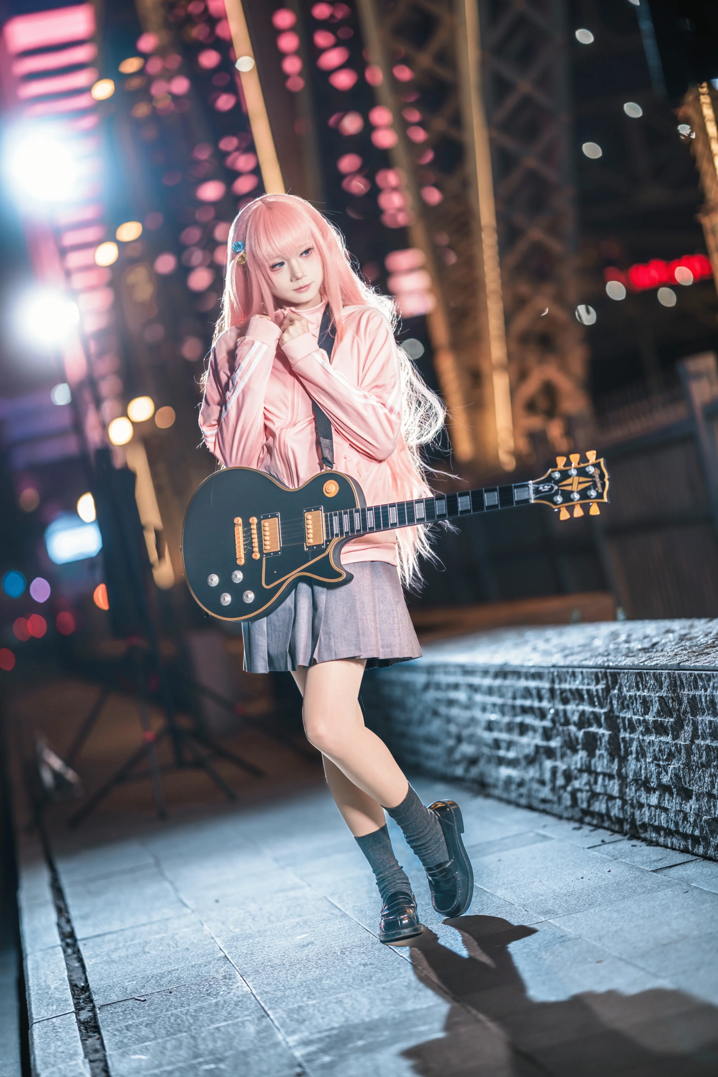 【后藤一里cos】孤独摇滚，夜色里的吉他少女