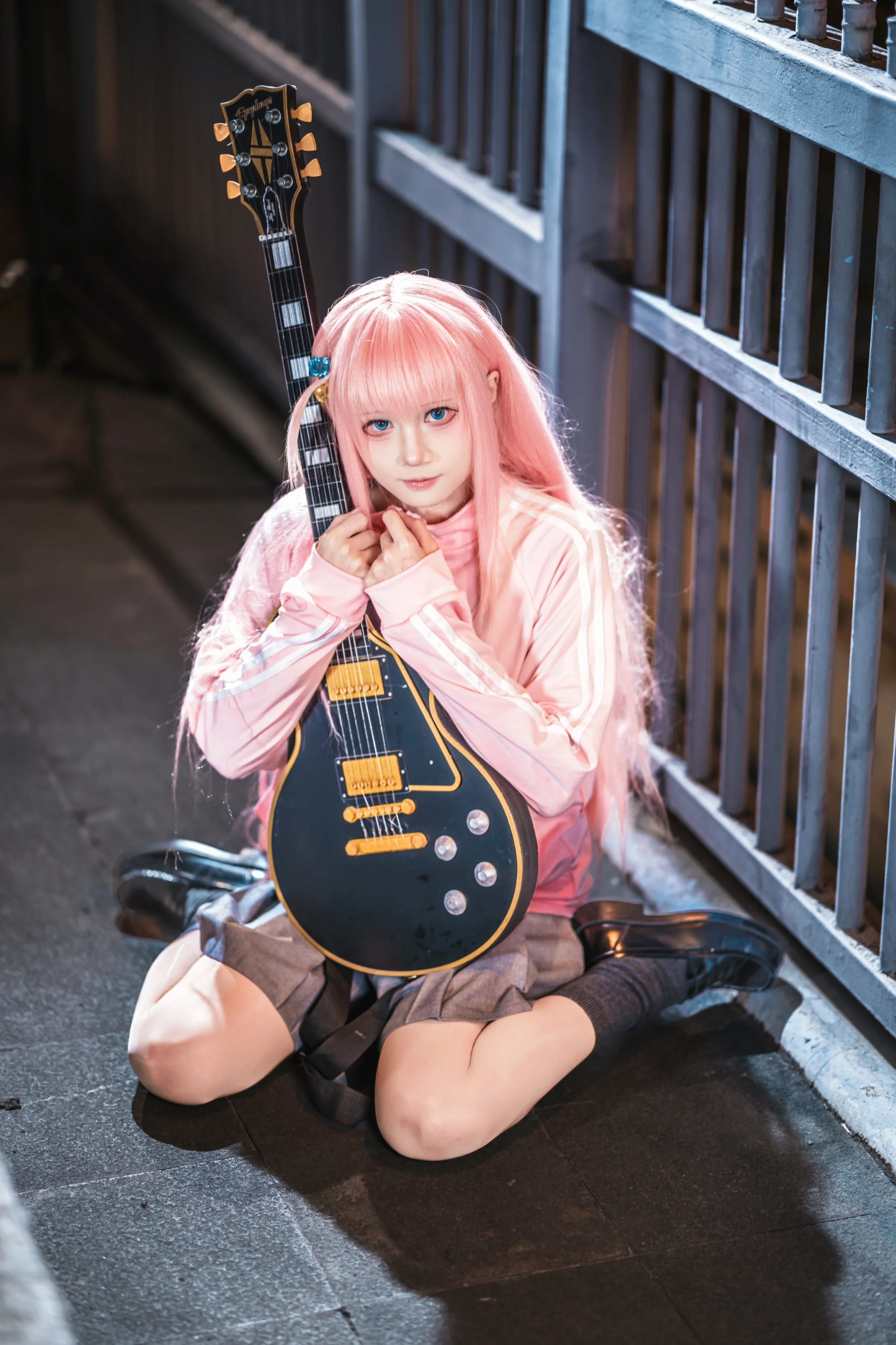 【后藤一里cos】孤独摇滚，夜色里的吉他少女 - 第 6 张
