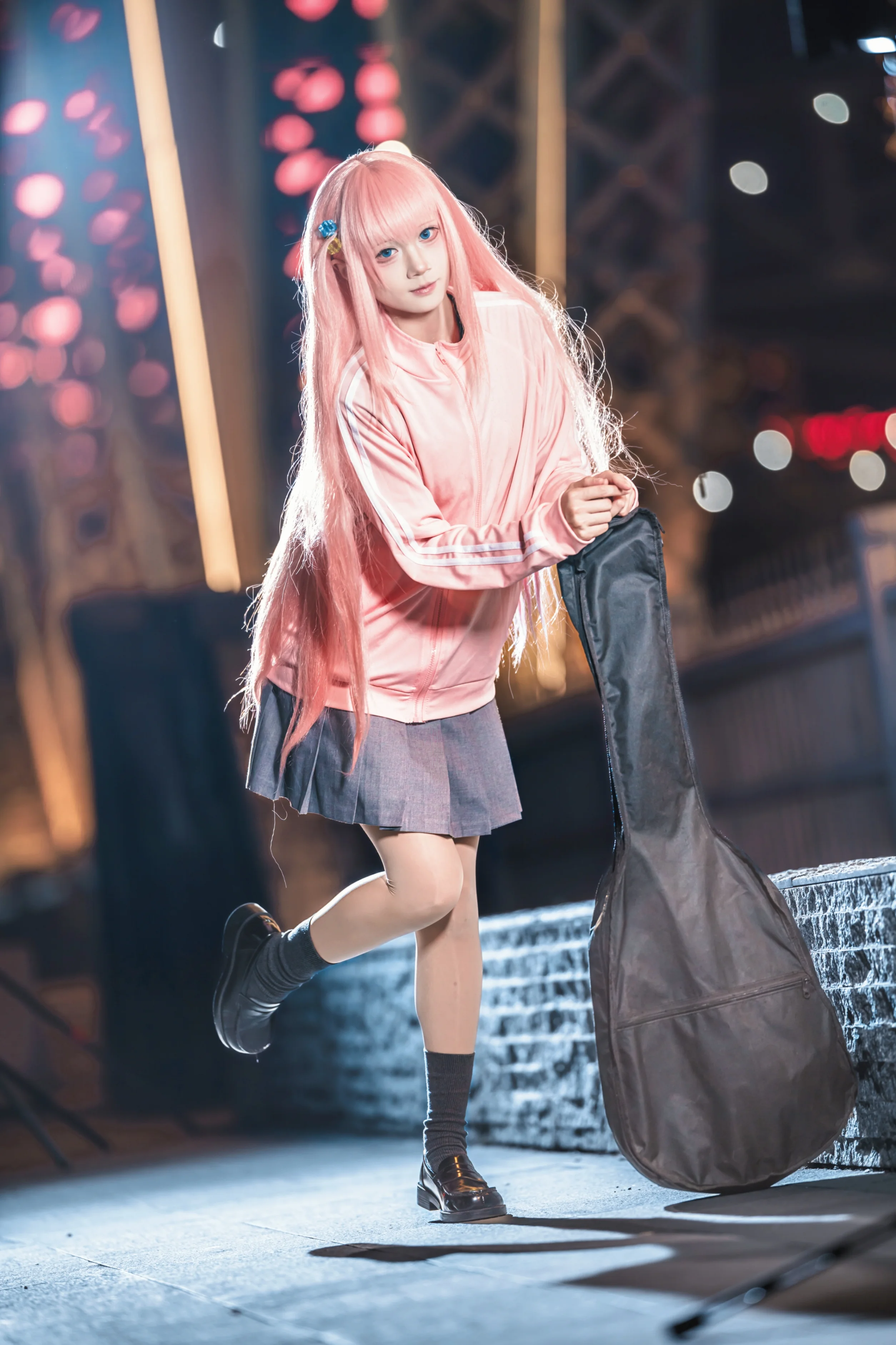 【后藤一里cos】孤独摇滚，夜色里的吉他少女 - 第 8 张