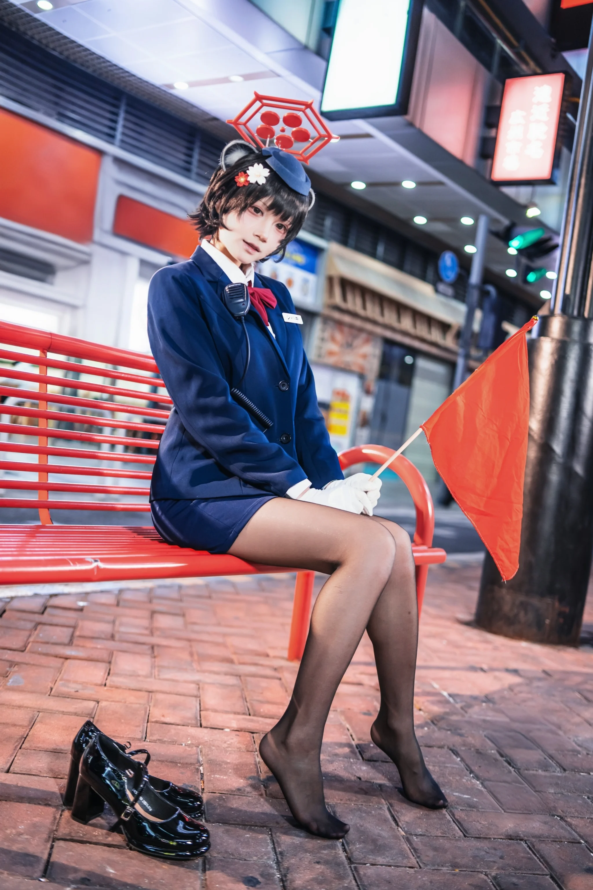 【春日椿cos】碧蓝档案导游椿，长椅上的休息时刻