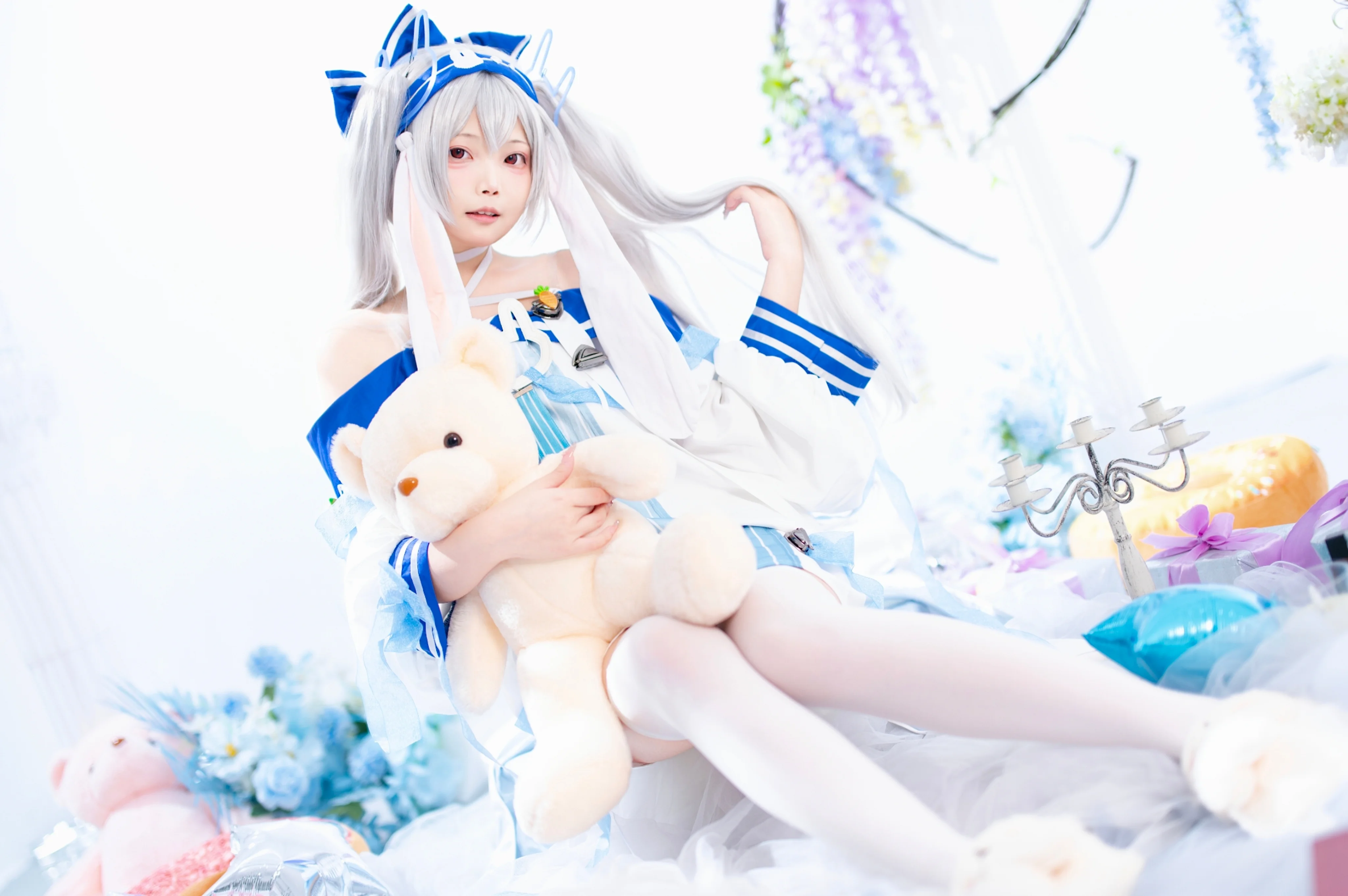 【拉菲cos】碧蓝航线中的可爱担当，水手服与白毛红瞳 - 第 2 张