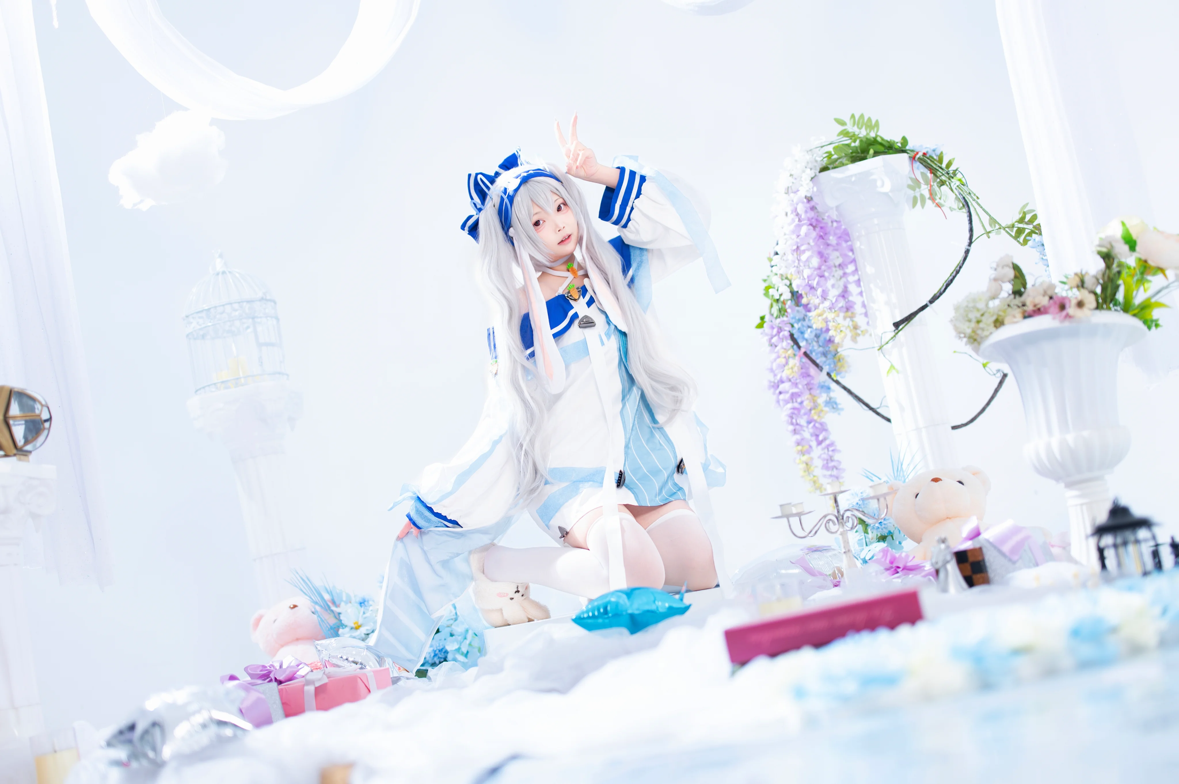 【拉菲cos】碧蓝航线中的可爱担当，水手服与白毛红瞳 - 第 3 张