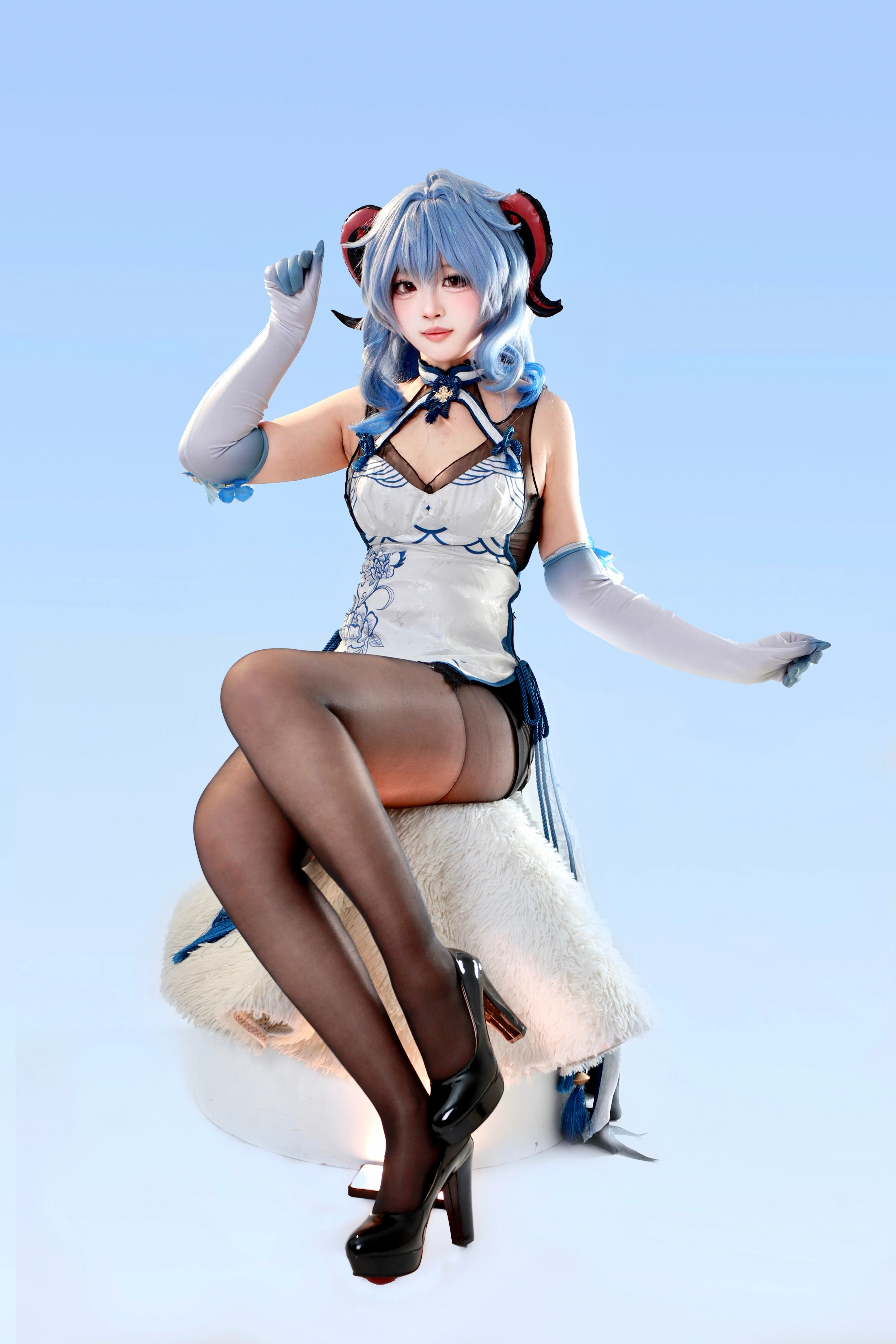 【甘雨cos】原神角色同人改良服饰棚拍正片分享