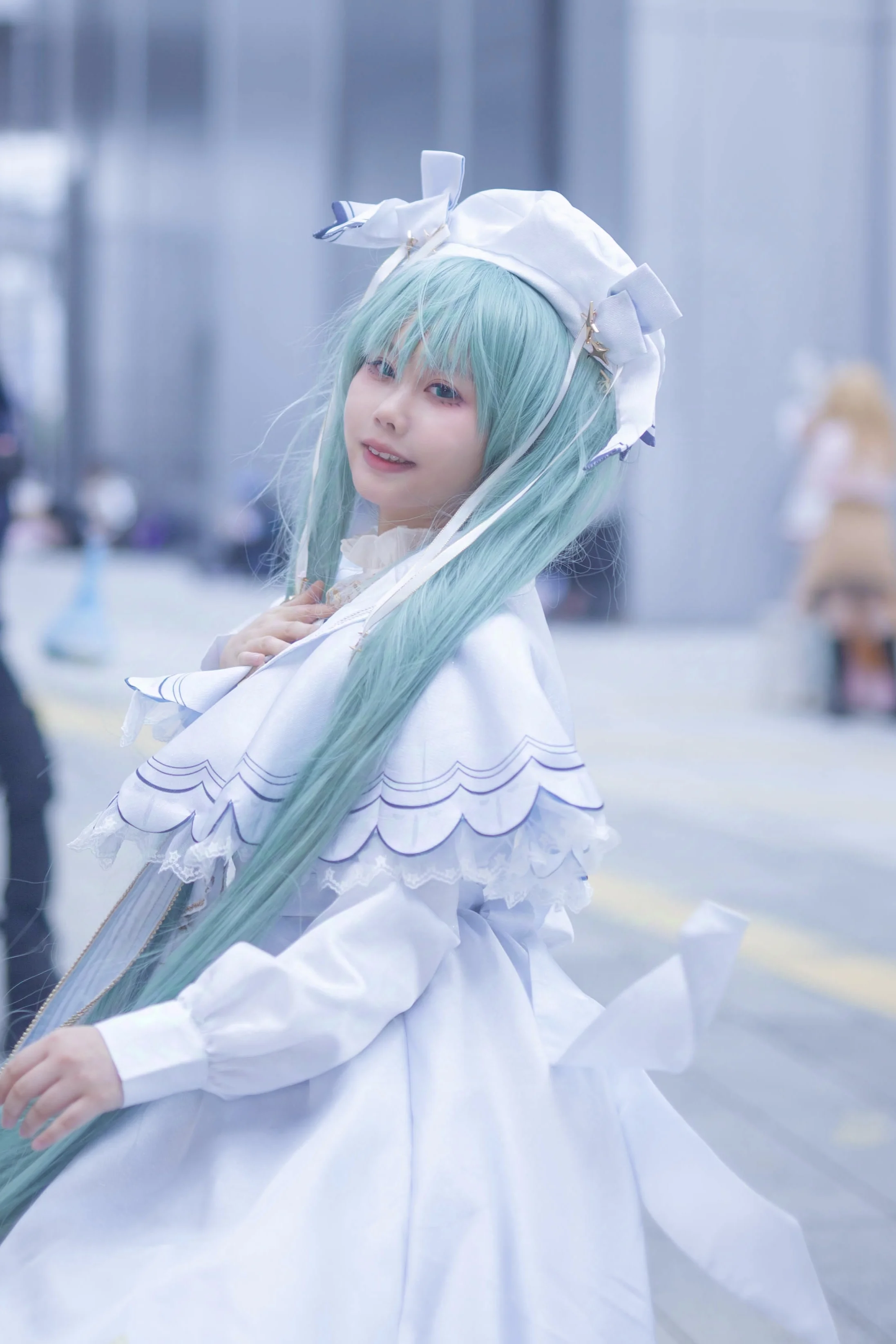 【初音未来cos】星祁之夜的白裙，在CP30的阳光下 - 第 2 张