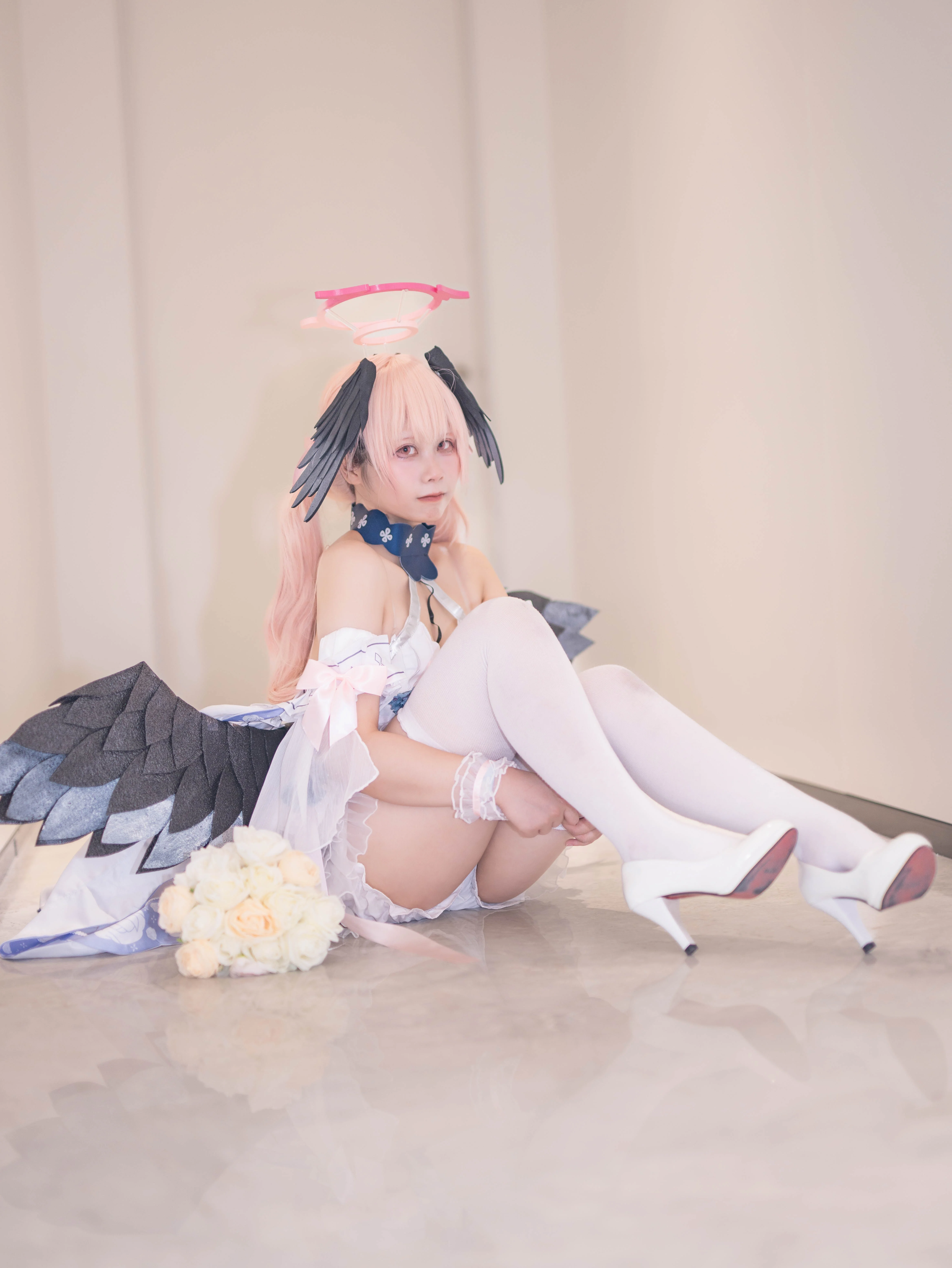 【下江小春cos】七夕平安夜，蓝白羽翼少女的日常 - 第 2 张