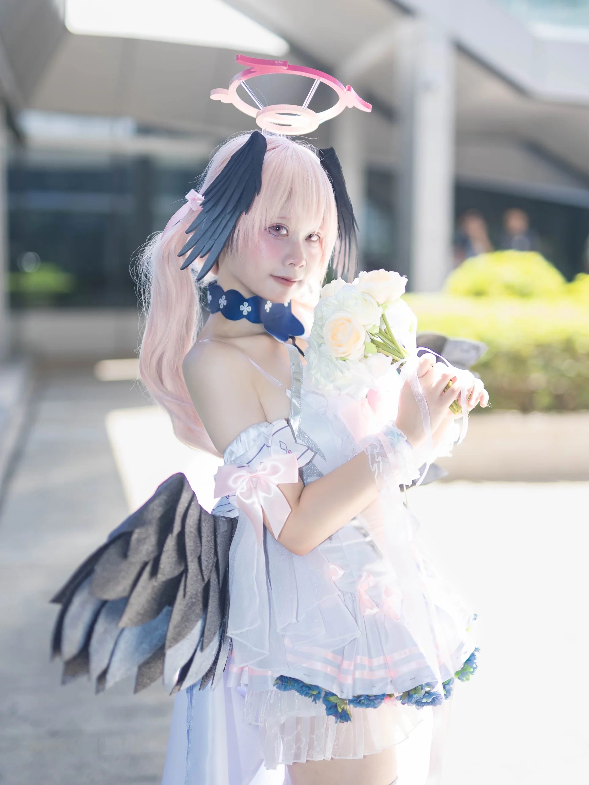 【下江小春cos】七夕平安夜，蓝白羽翼少女的日常 - 第 9 张