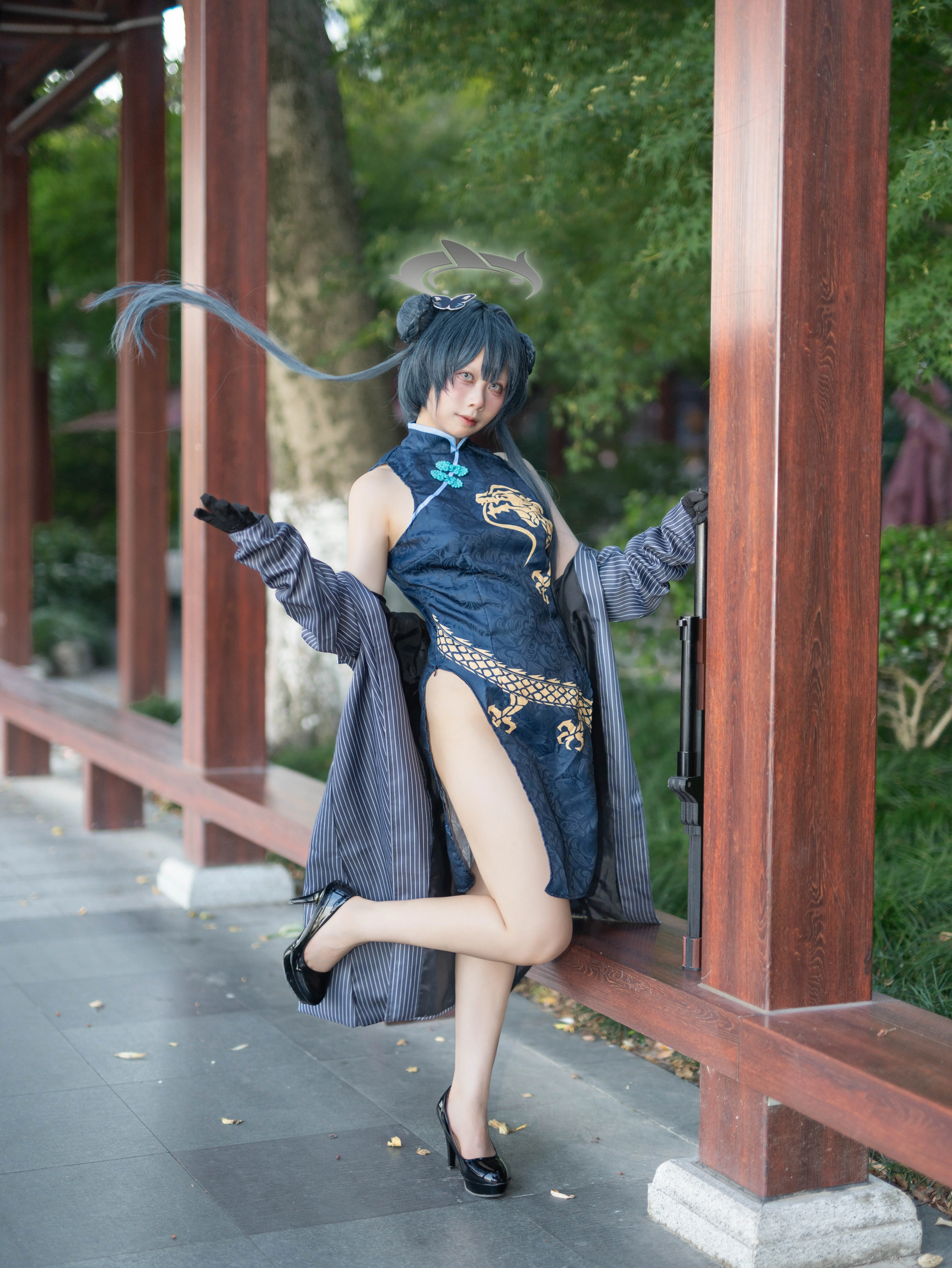 [Ryuge Kisaki cosplay] Blue Archive: The Composed Leader by the Waterside Corridor - Image 1