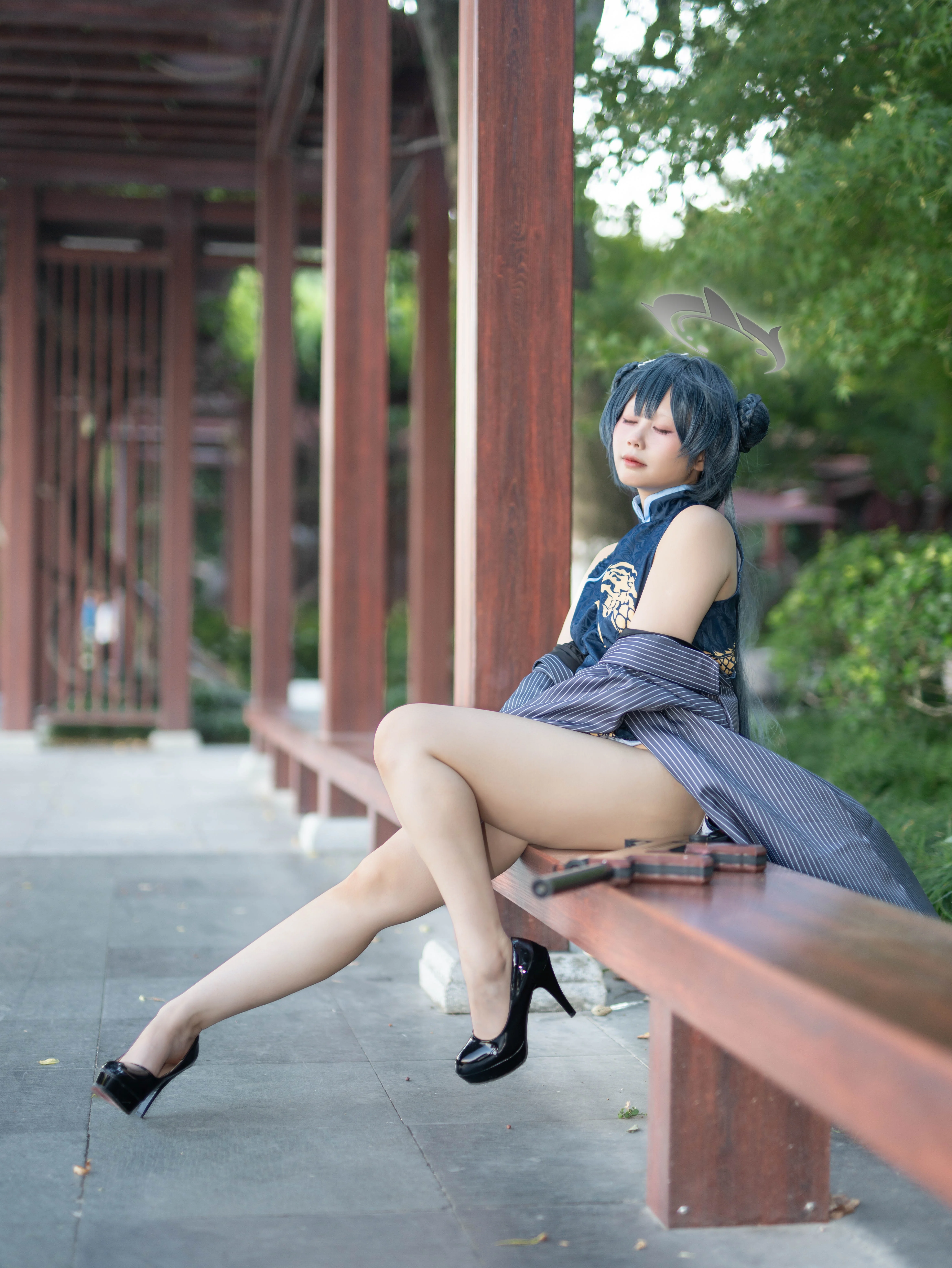 [Ryuge Kisaki cosplay] Blue Archive: The Composed Leader by the Waterside Corridor - Image 3