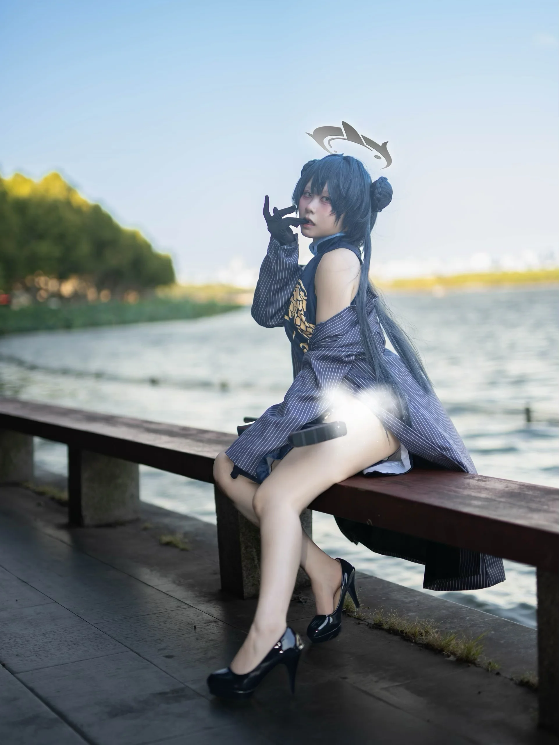 [Ryuge Kisaki cosplay] Blue Archive: The Composed Leader by the Waterside Corridor - Image 7