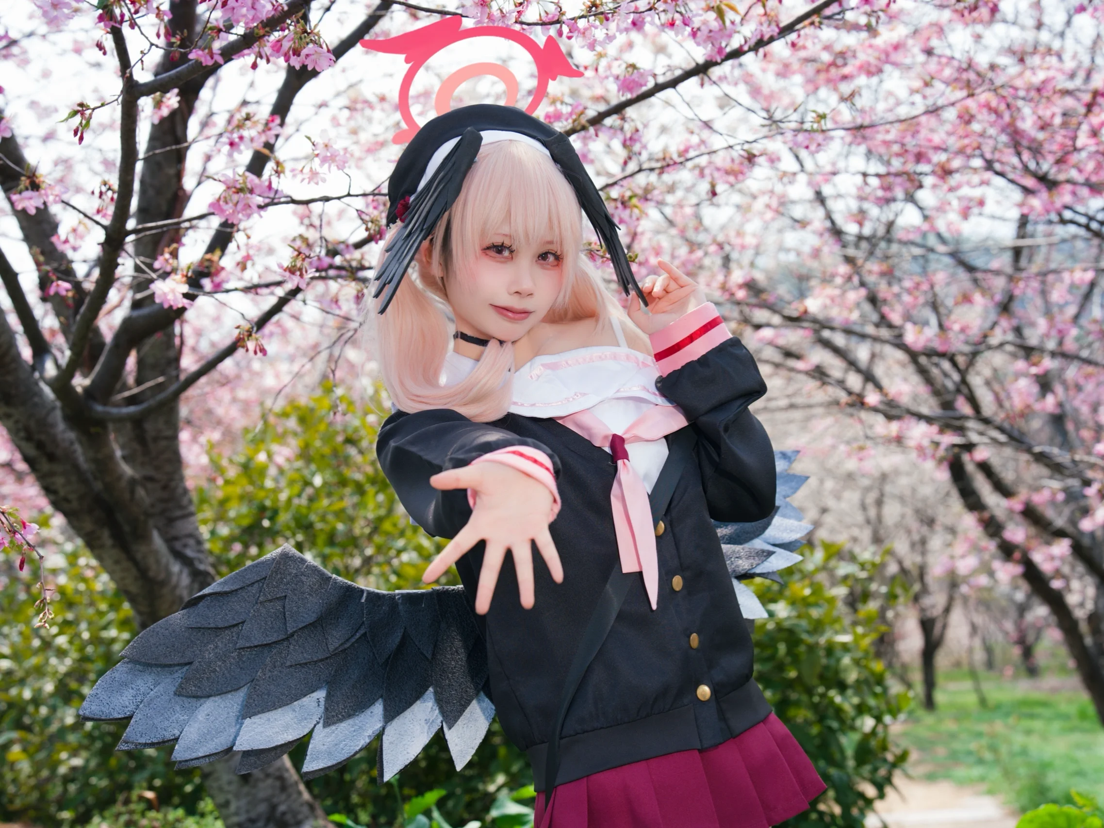 【下江小春cos】碧蓝档案的樱花春日，属于这个季节的印记 - 第 4 张