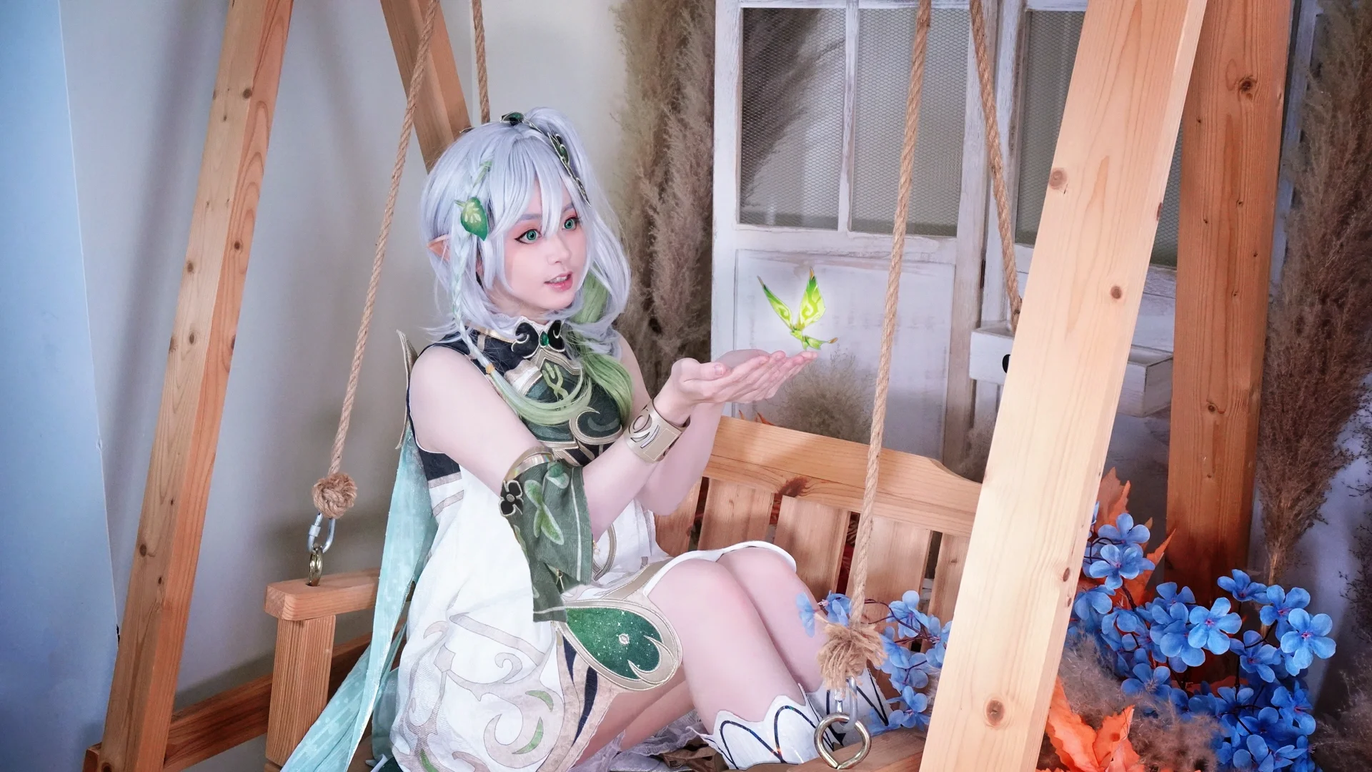 【纳西妲cos】原神，在自然光线里还原草神的知识与见闻 - 第 5 张