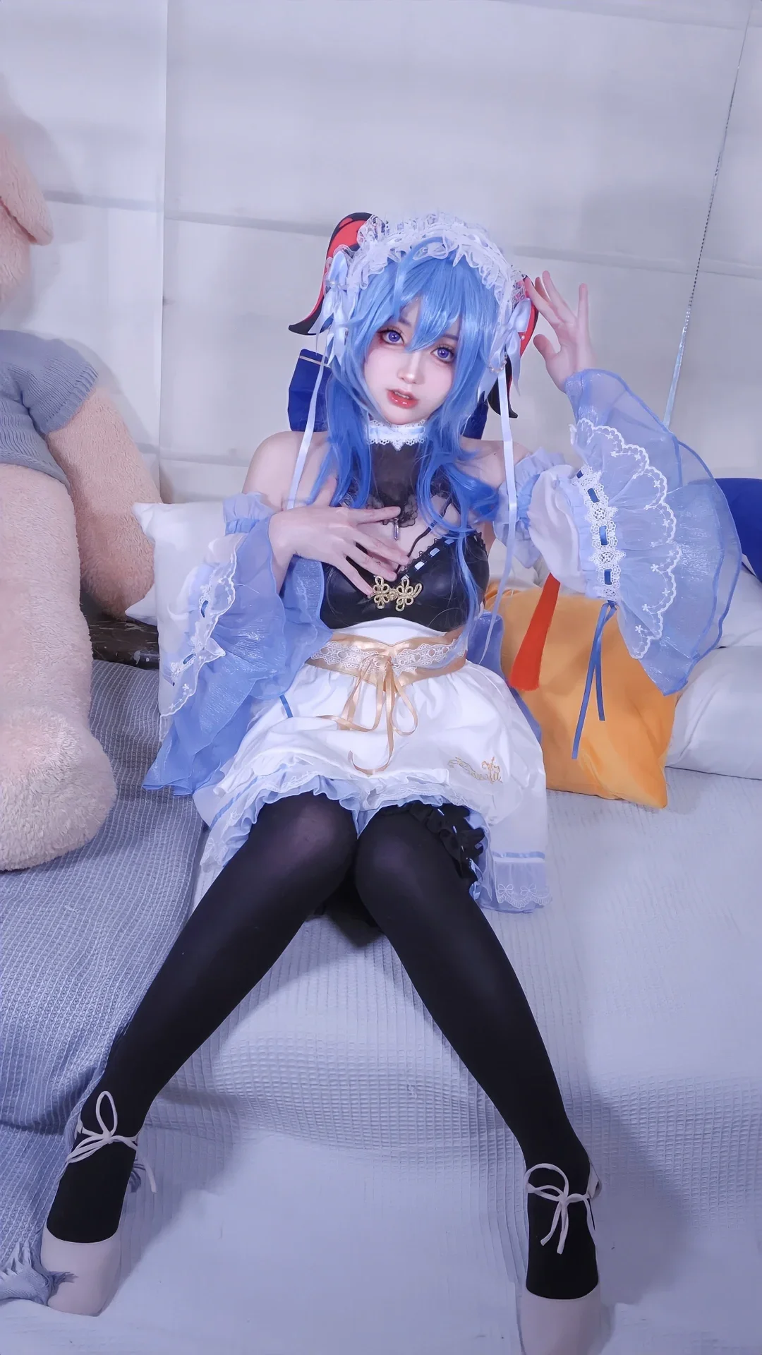 【甘雨cos】原神甘雨女仆装，工作加班后的甜美治愈瞬间 - 第 2 张