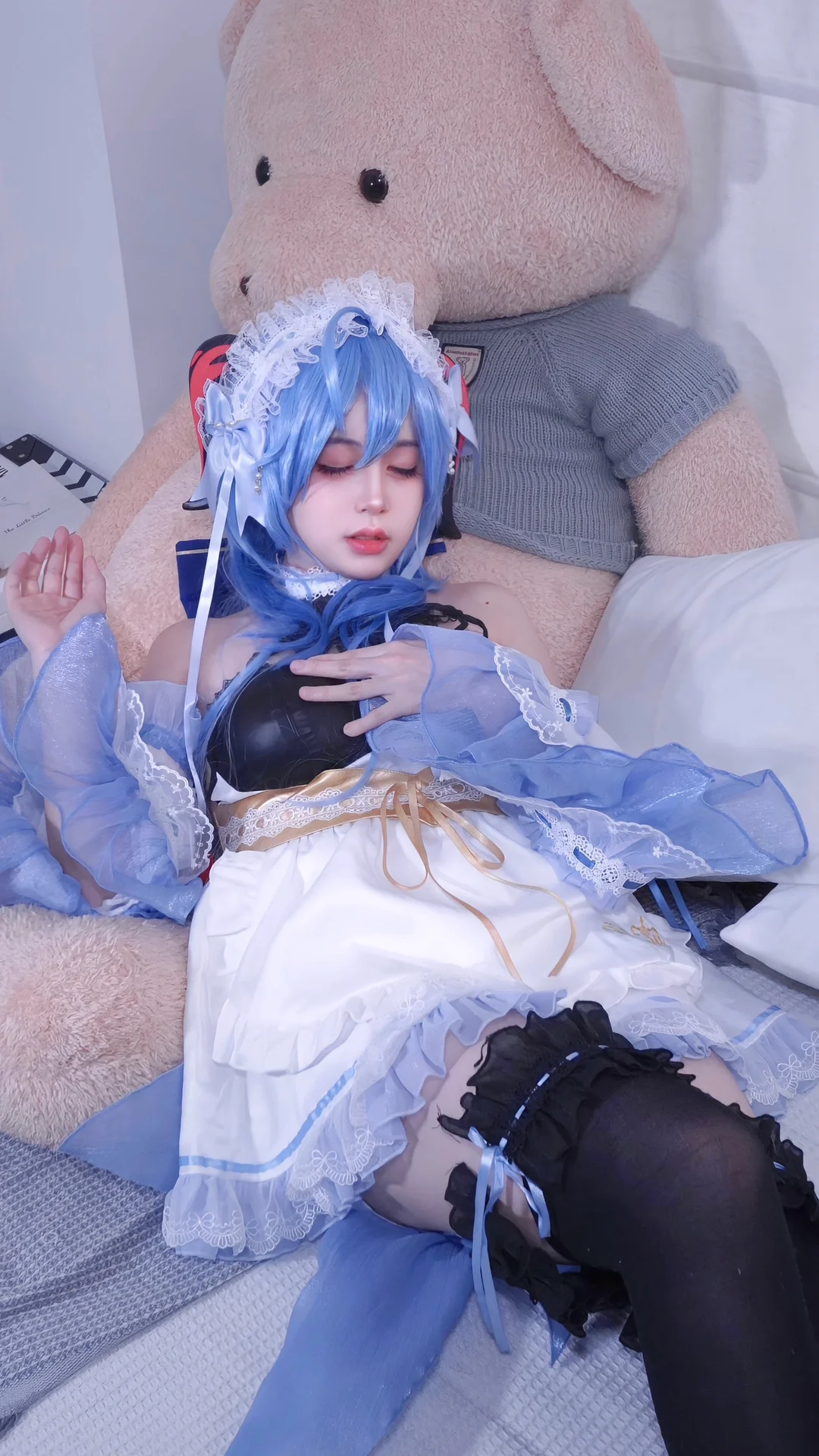 【甘雨cos】原神甘雨女仆装，工作加班后的甜美治愈瞬间 - 第 5 张