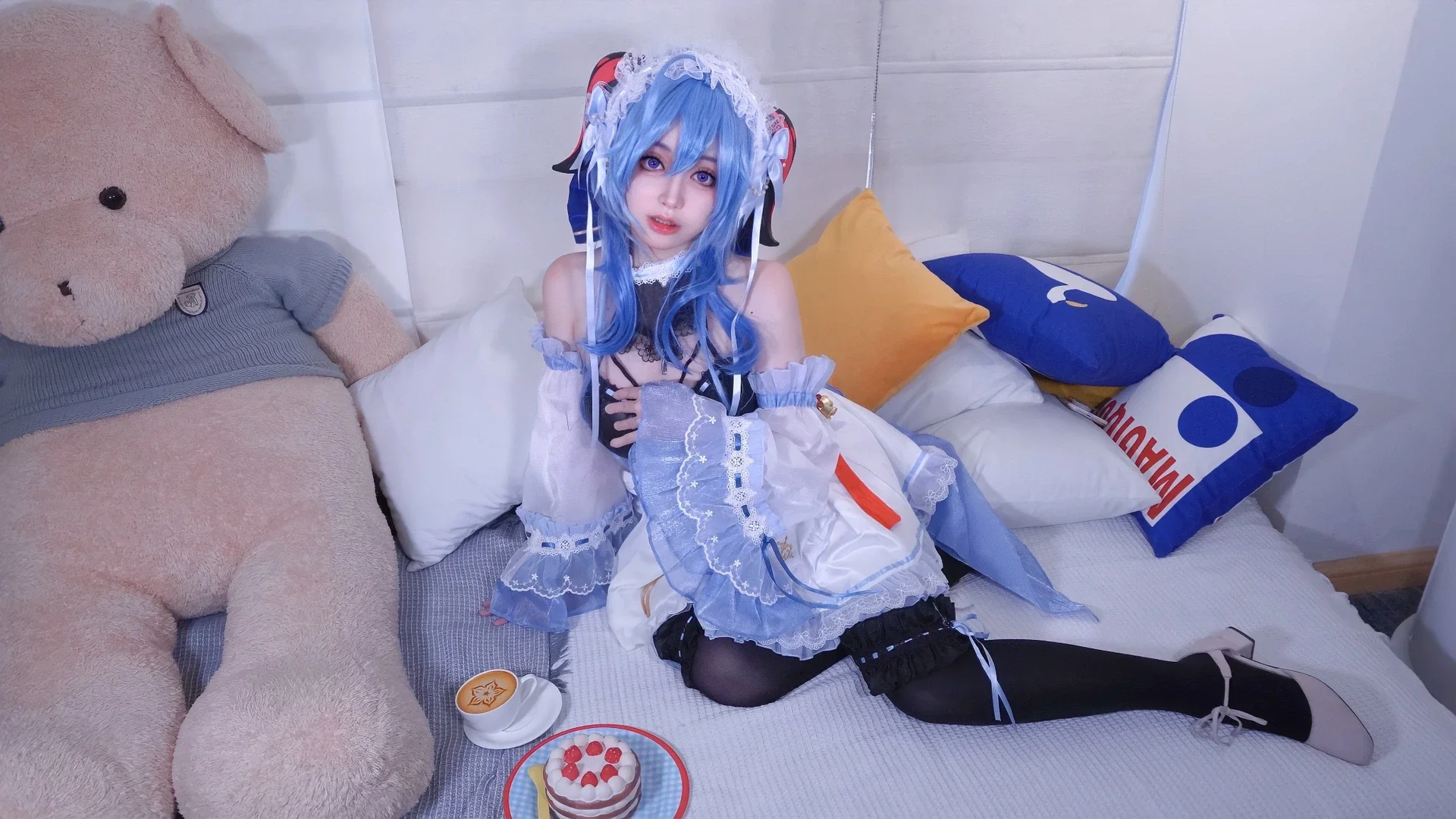 【甘雨cos】原神甘雨女仆装，工作加班后的甜美治愈瞬间 - 第 7 张