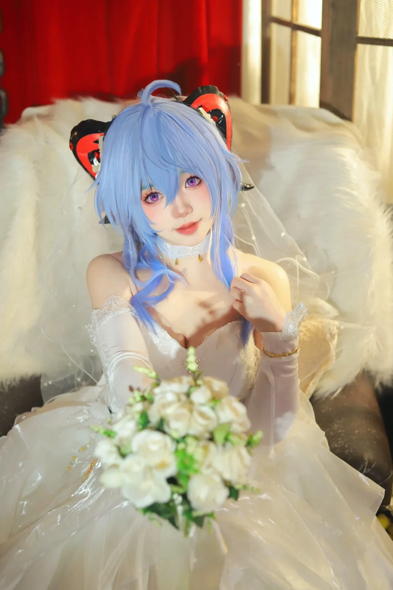 【甘雨cos】原神花嫁，梦幻婚纱照记录 - 第 3 张