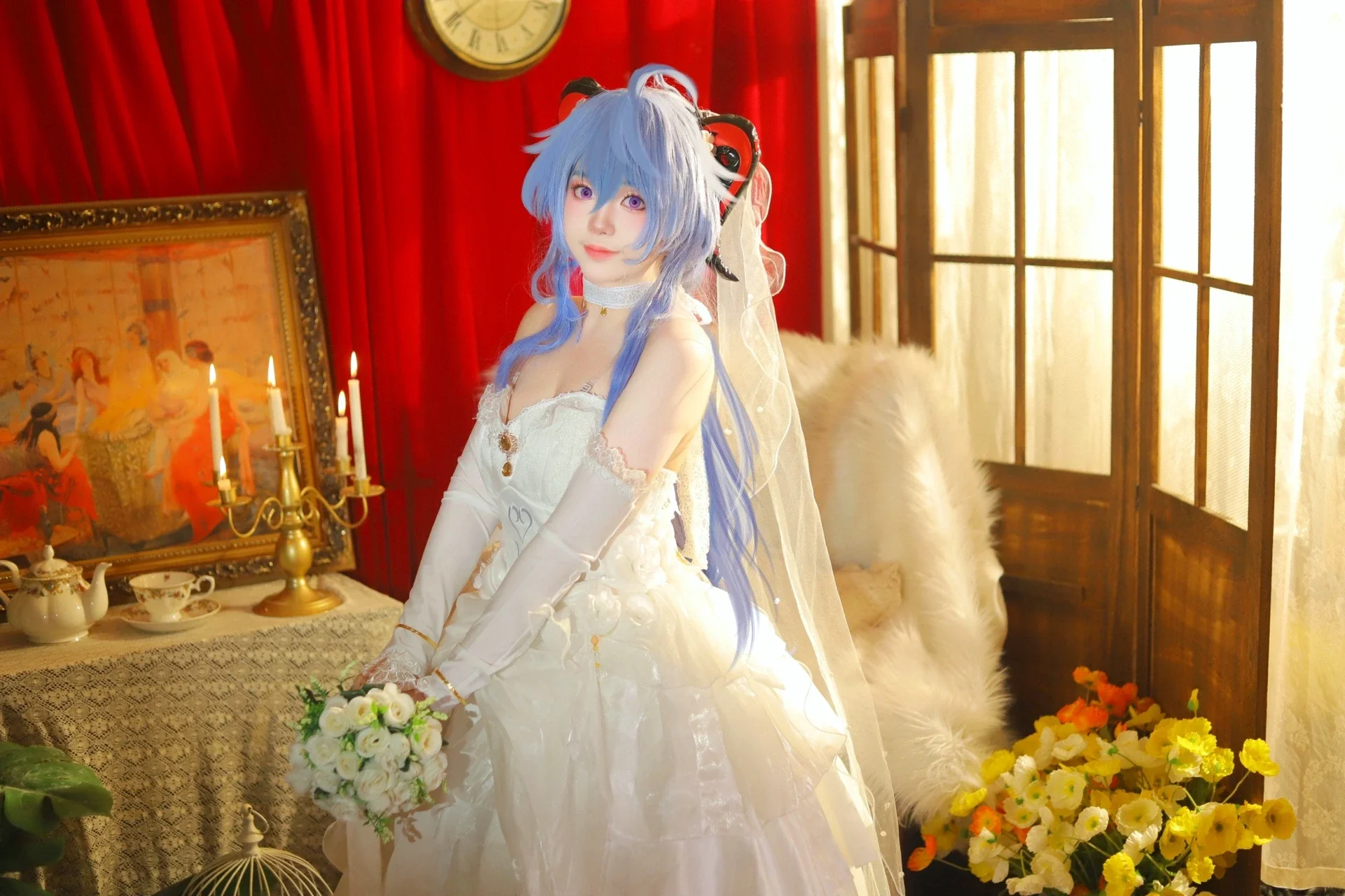 【甘雨 コスプレ】原神の花嫁、夢幻のウェディングドレス撮影記録
