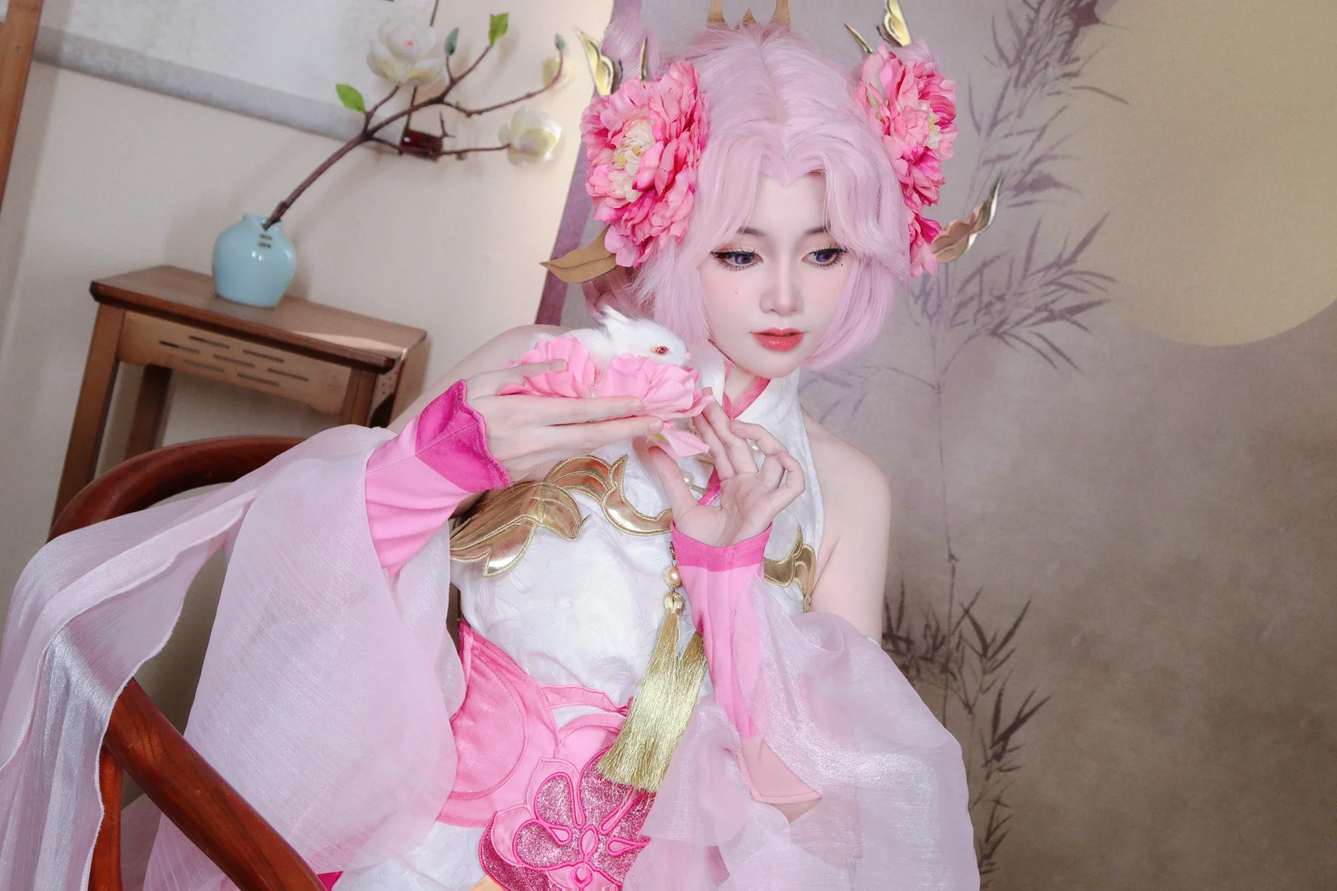 【嫦娥cos】王者荣耀拒霜思，拍摄花絮与造型解析 - 第 1 张