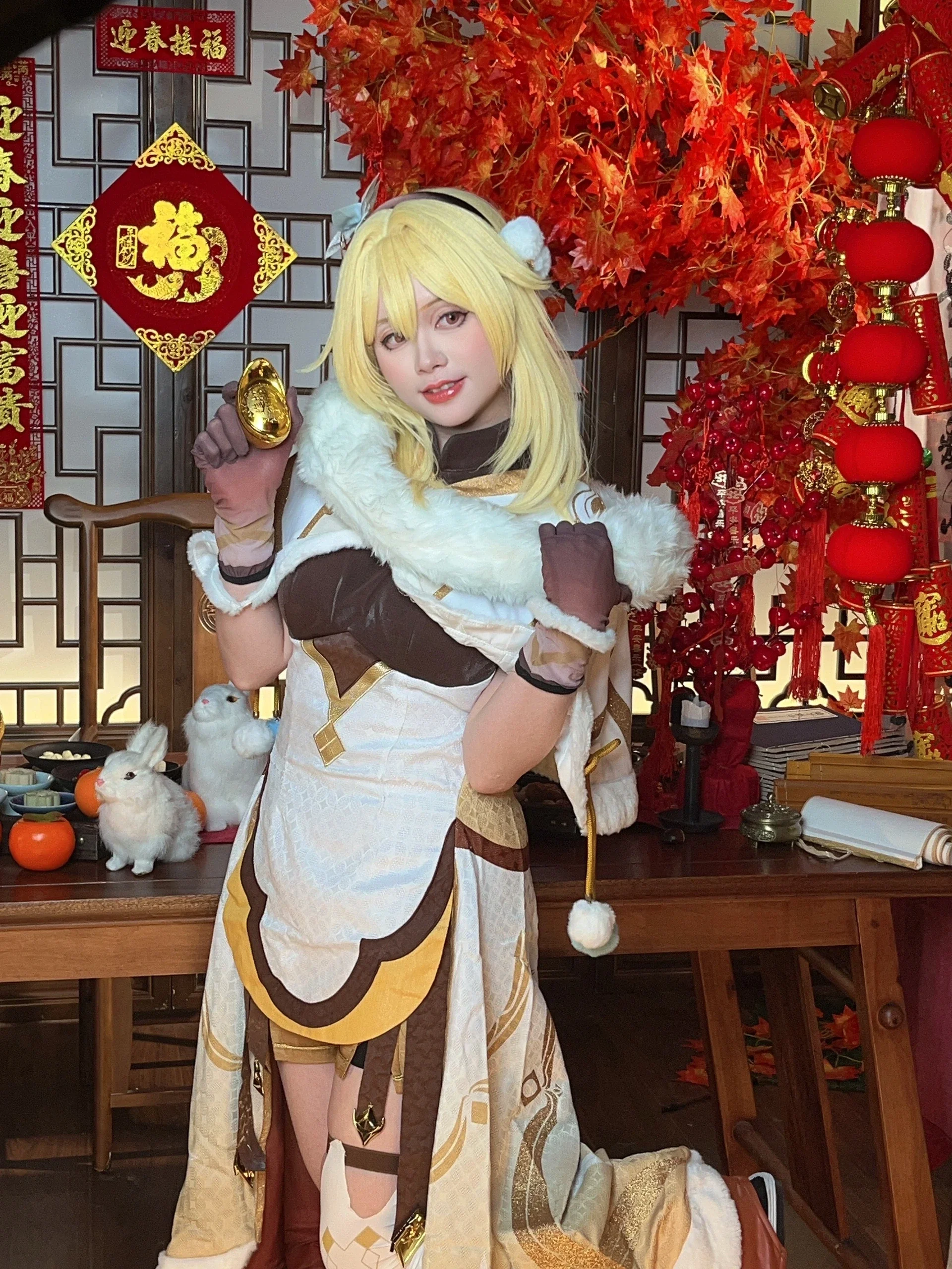 [Traveler Lumine cosplay] Liyue Lantern Rite: New Year fanwork Shoot - Image 2