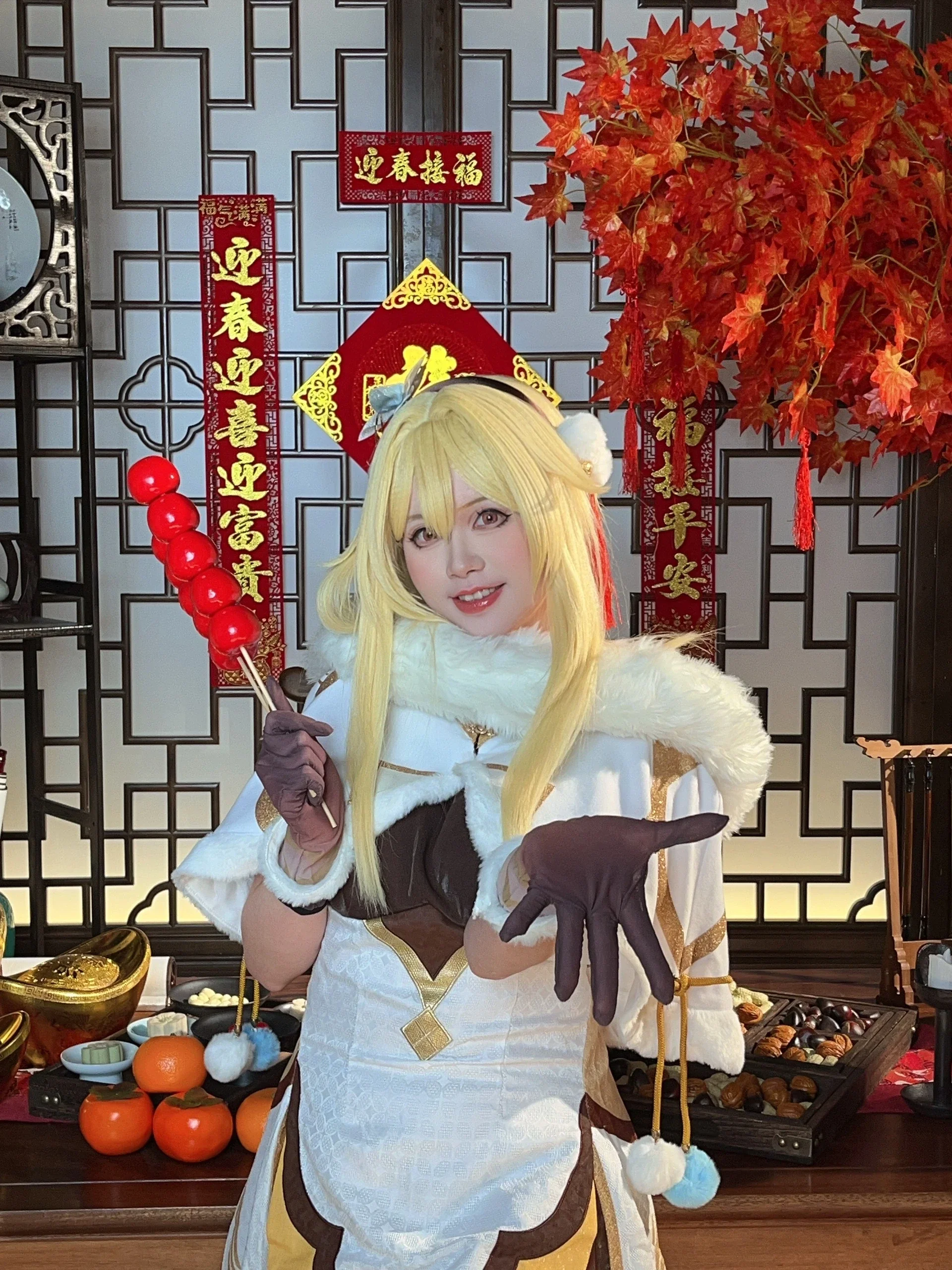 [Traveler Lumine cosplay] Liyue Lantern Rite: New Year fanwork Shoot - Image 3