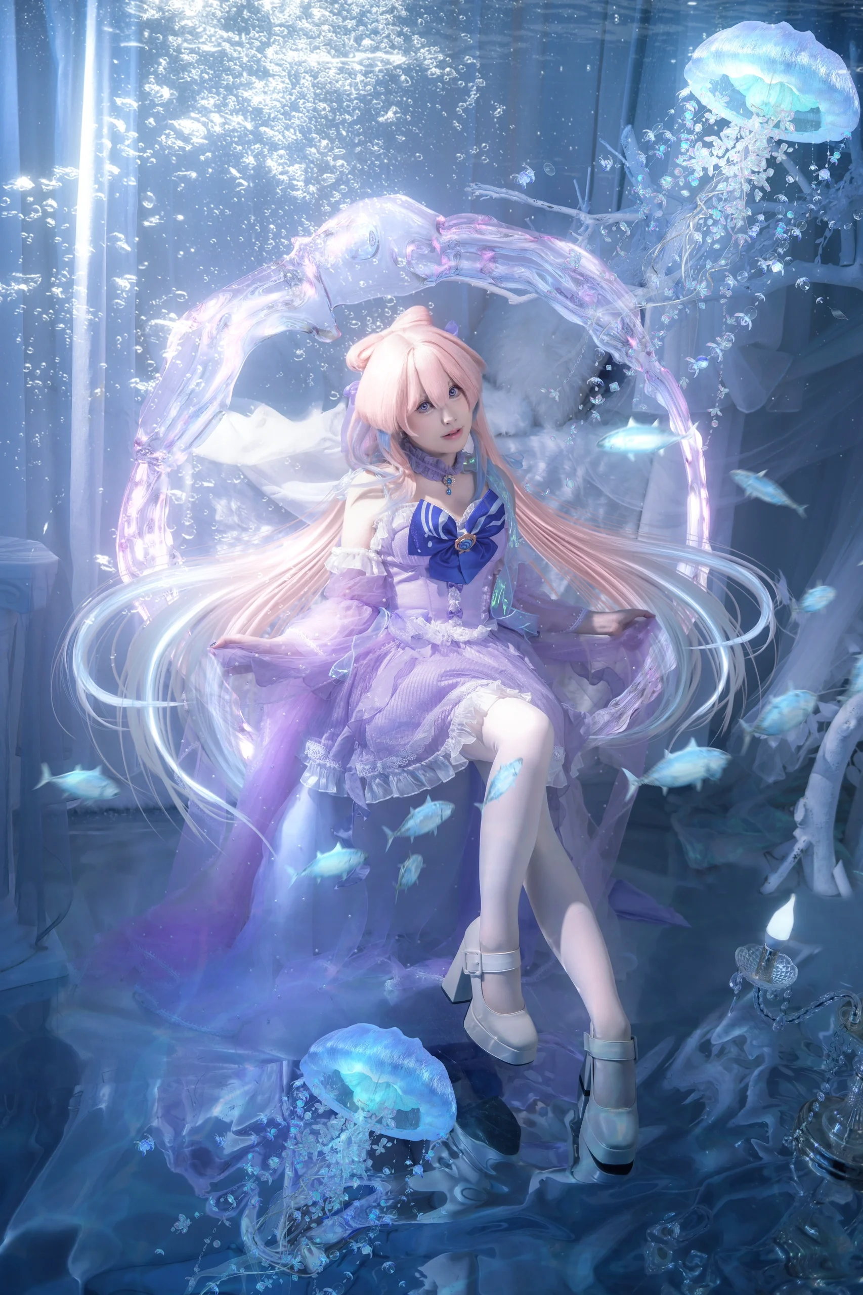 [Sangonomiya Kokomi Cosplay] Genshin Impact Hydro Bride: Dreamy Underwater Atmosphere Photoshoot Share - Image 1