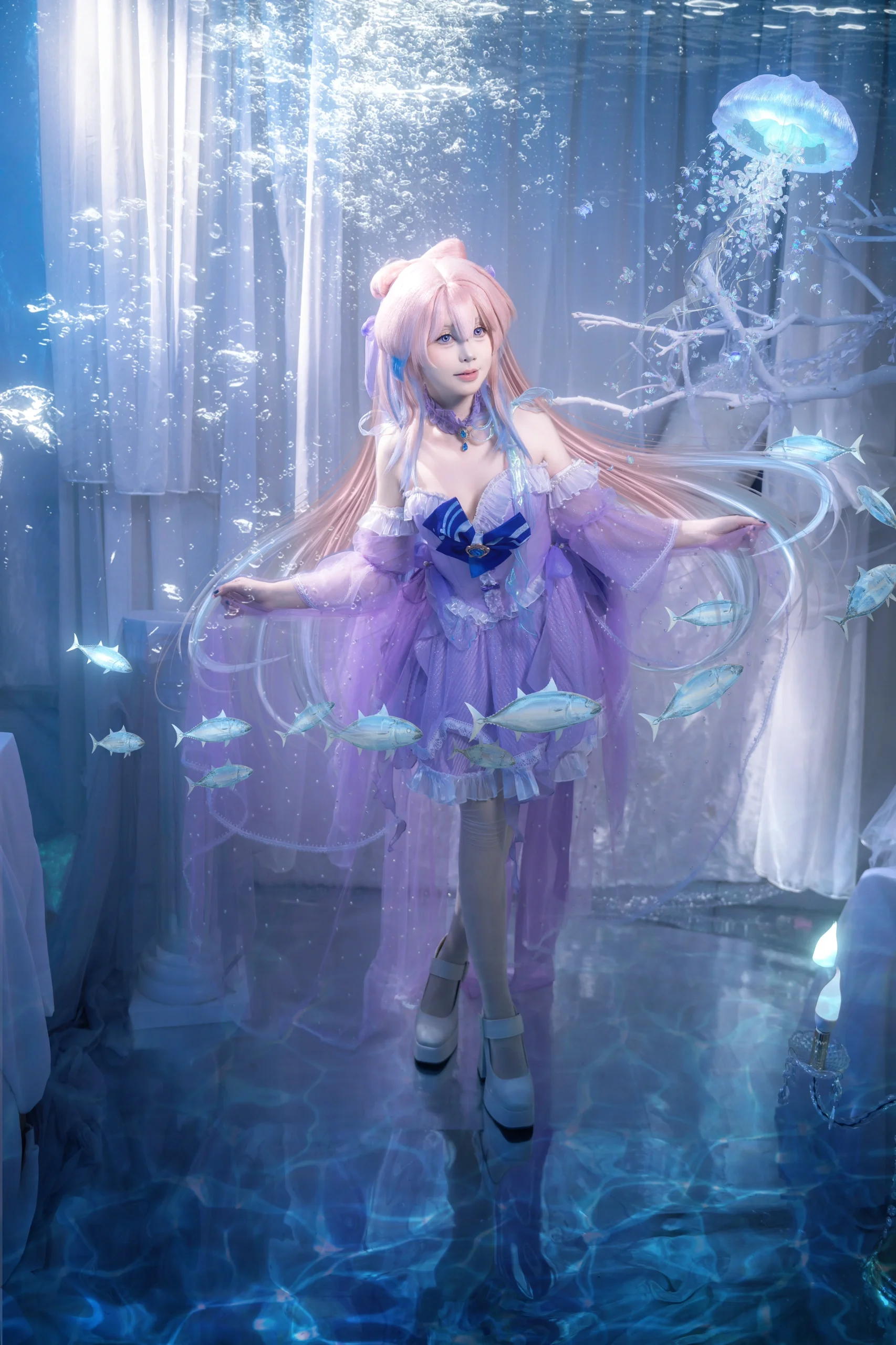 [Sangonomiya Kokomi Cosplay] Genshin Impact Hydro Bride: Dreamy Underwater Atmosphere Photoshoot Share - Image 2