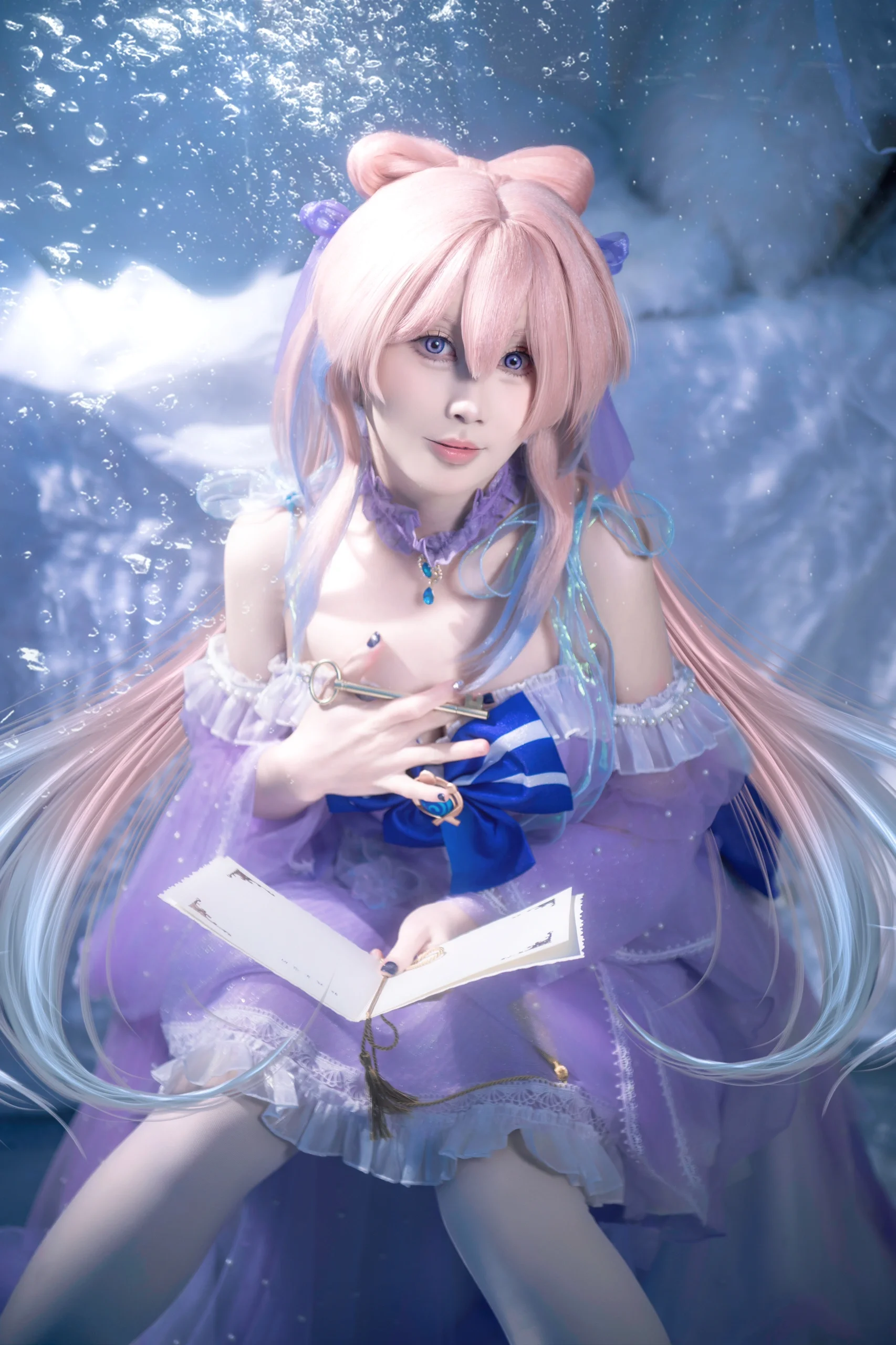 [Sangonomiya Kokomi Cosplay] Genshin Impact Hydro Bride: Dreamy Underwater Atmosphere Photoshoot Share - Image 5