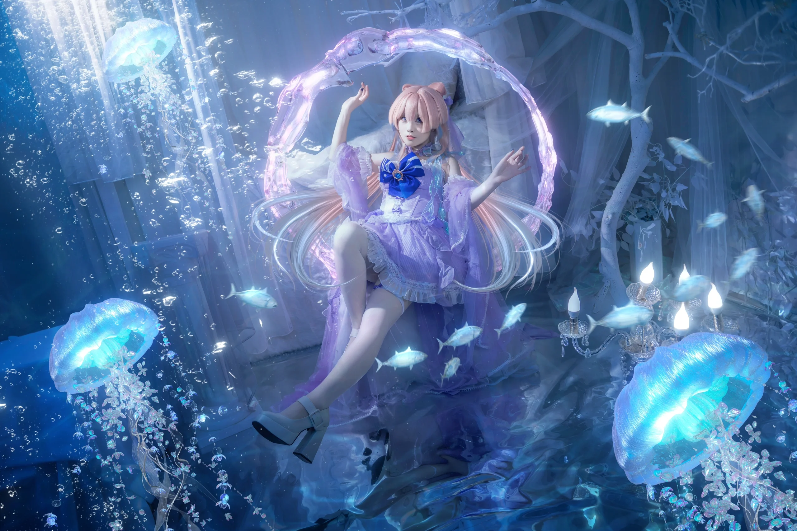[Sangonomiya Kokomi Cosplay] Genshin Impact Hydro Bride: Dreamy Underwater Atmosphere Photoshoot Share - Image 7