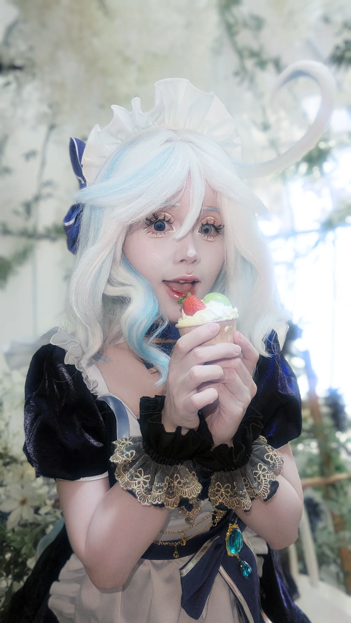 【芙宁娜cos】原神女仆装芙宁娜的午后甜点时光