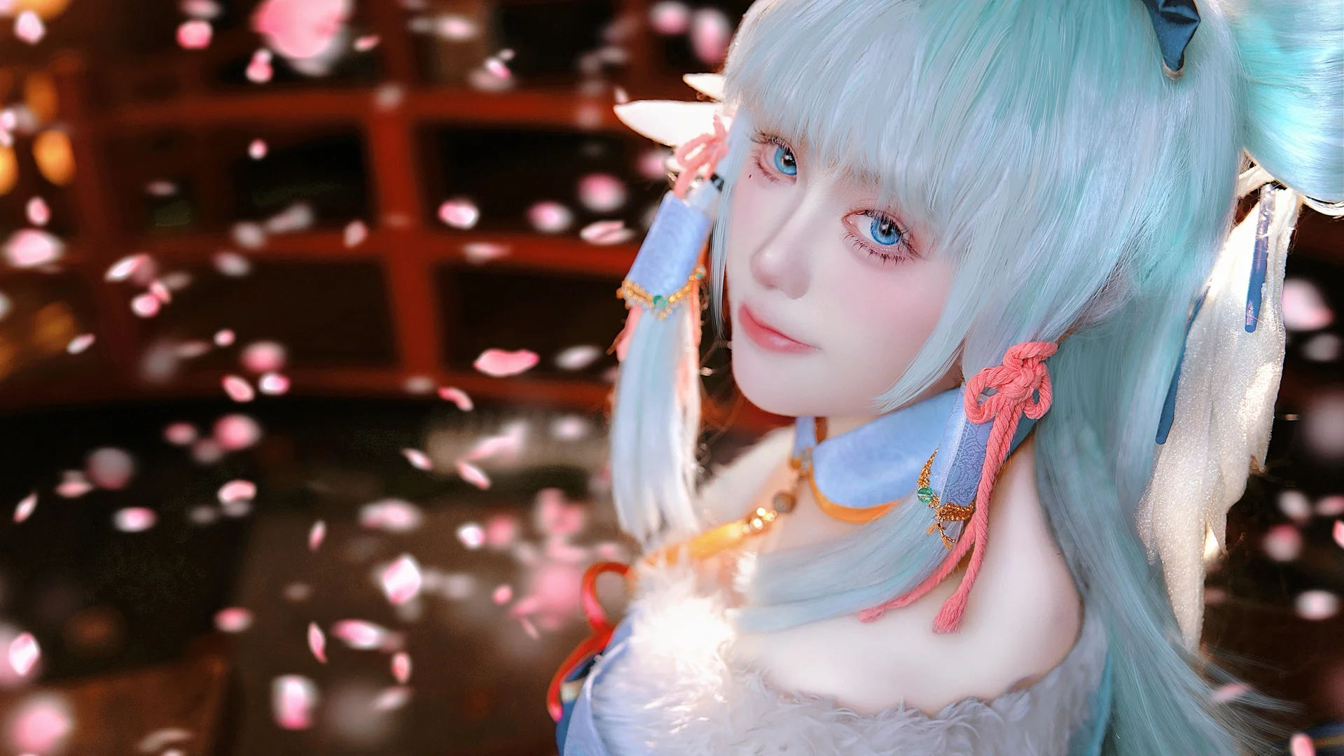 【神里綾華 コスプレ】原神「白鷺桜華」、中秋の名月の夜景撮影の記録