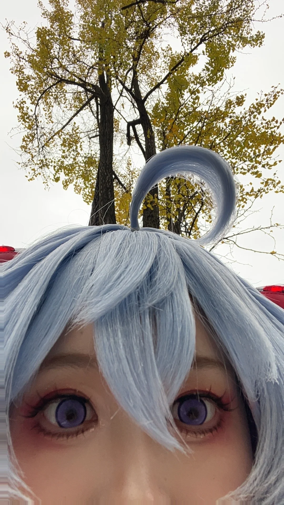 【甘雨cos】原神汉元素服装素雪银霜的银杏季外拍 - 第 1 张