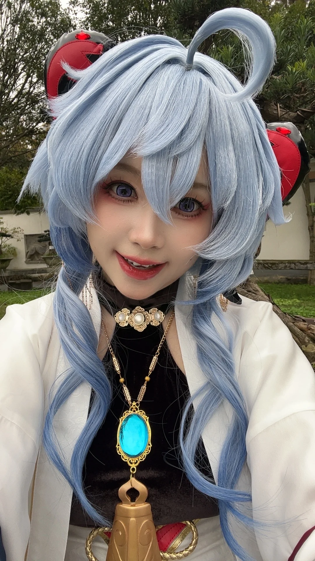 【甘雨cos】原神汉元素服装素雪银霜的银杏季外拍